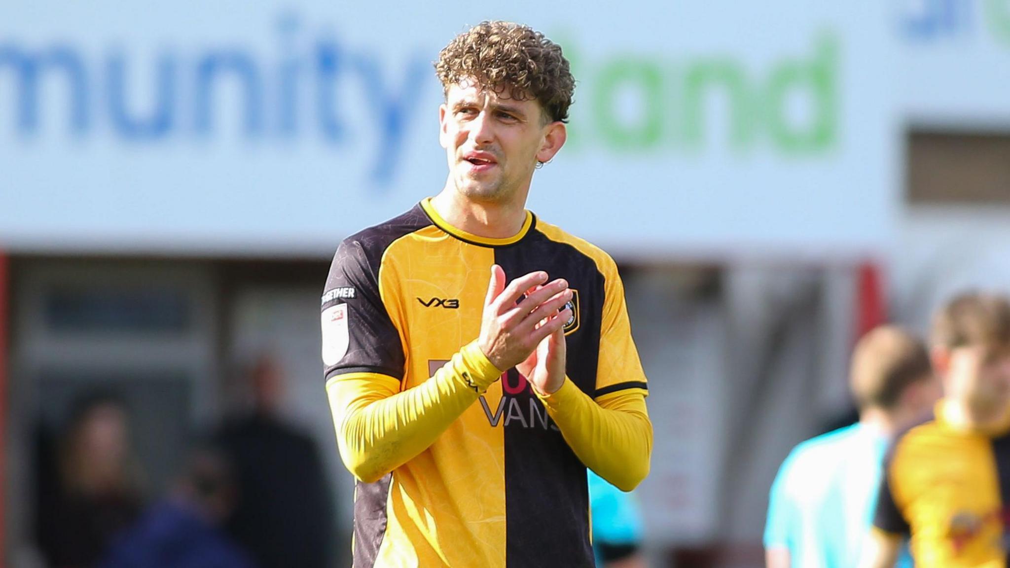Newport County midfielder Harrison Biggins