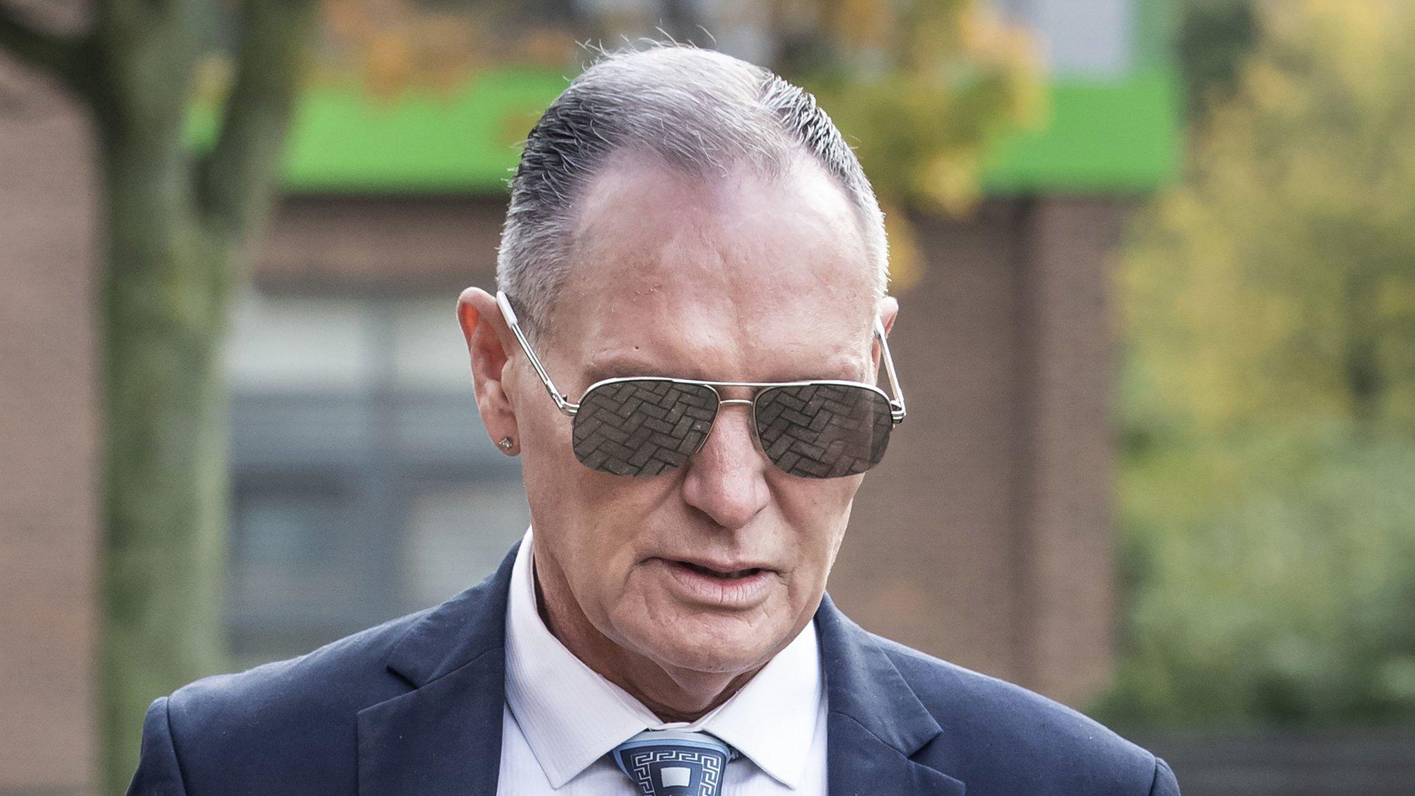 Paul Gascoigne arriving at Teesside Crown Court