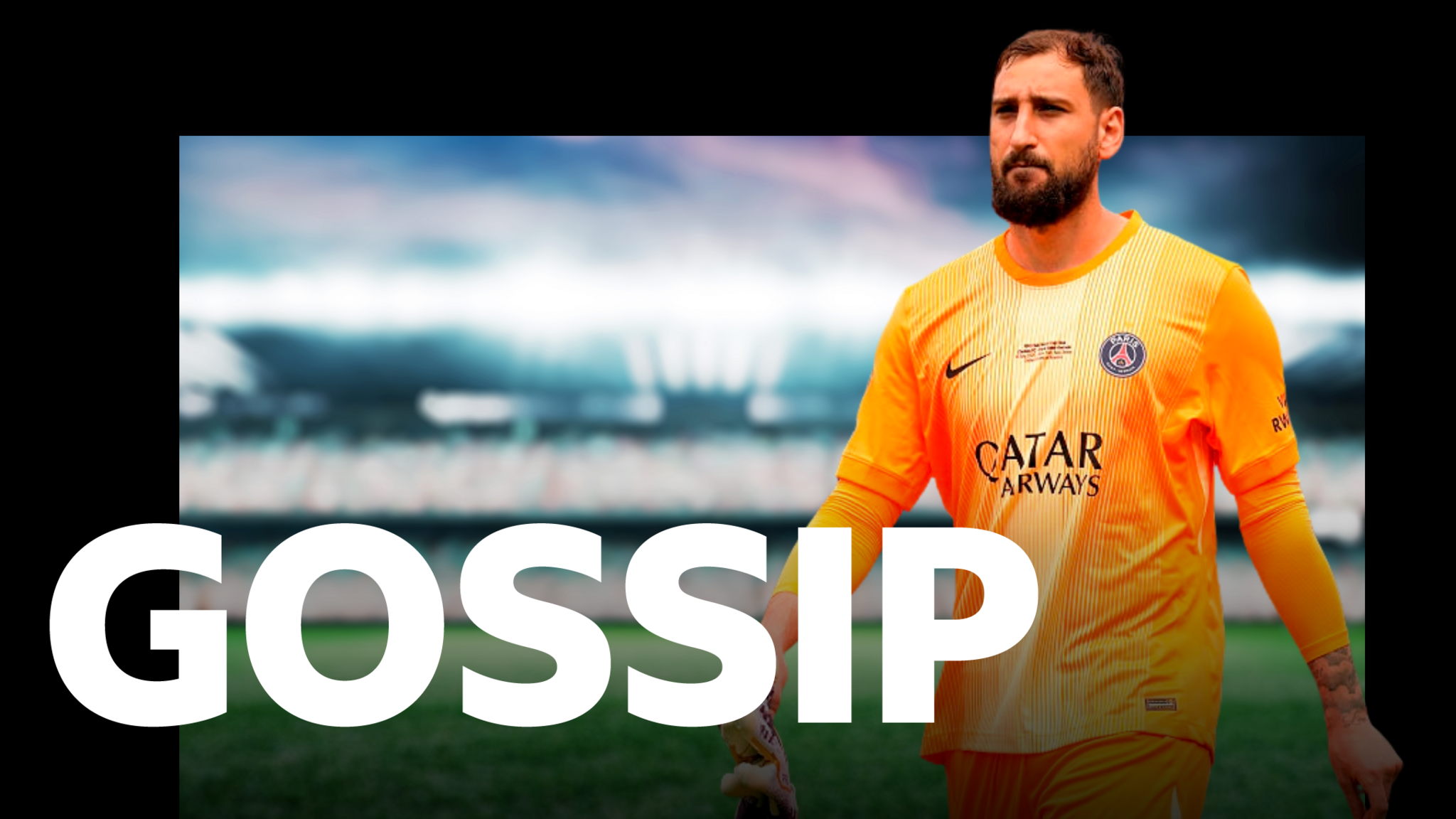 Gianluigi Donnarumma and the gossip logo