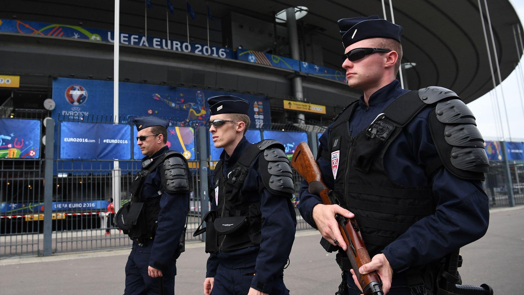 French police at the Stade de France before the opening game of Euro 2016