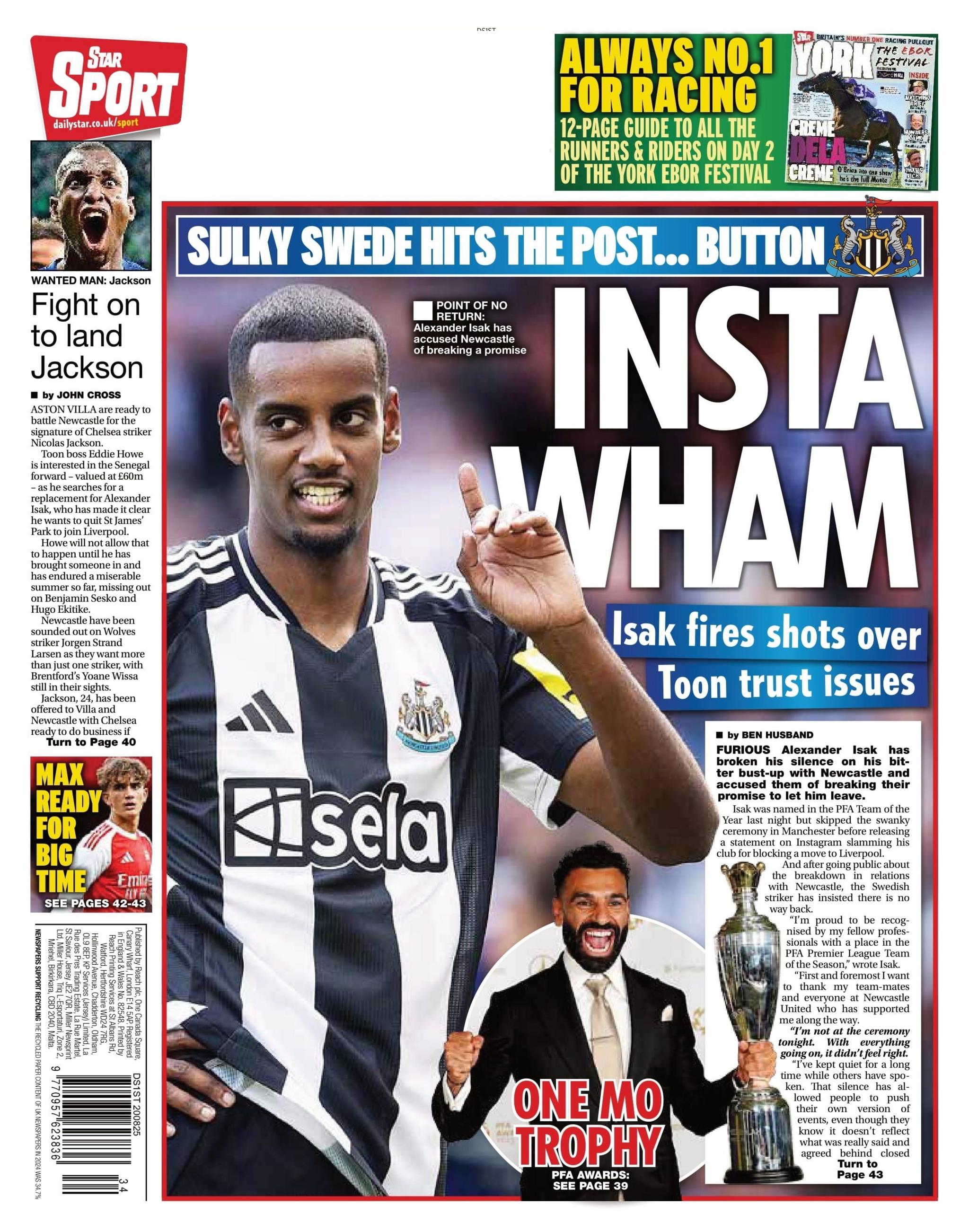 Daily Star back page