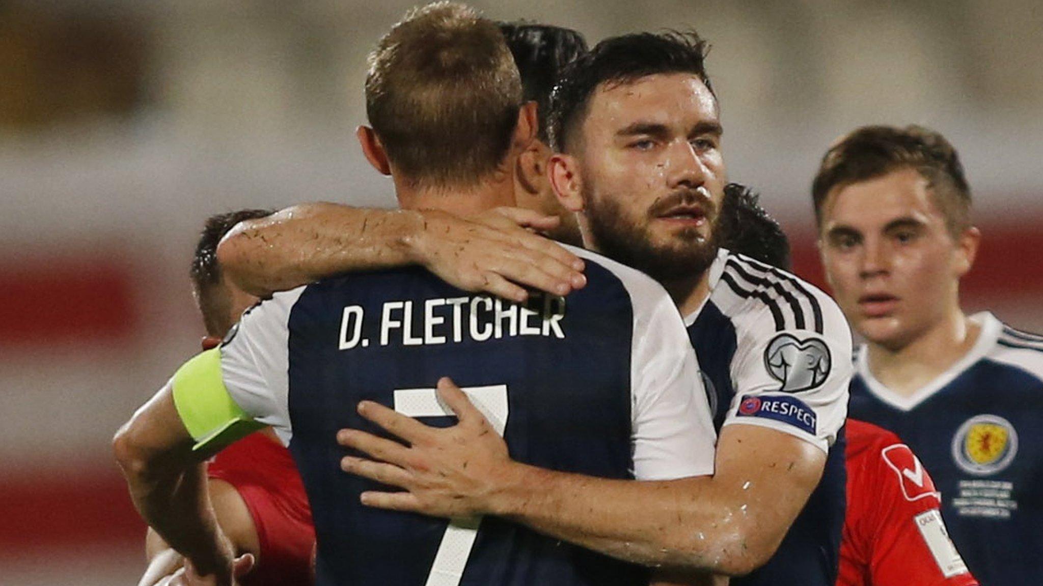 Scotland's Darren Fletcher and Robert Snodgrass celebrate