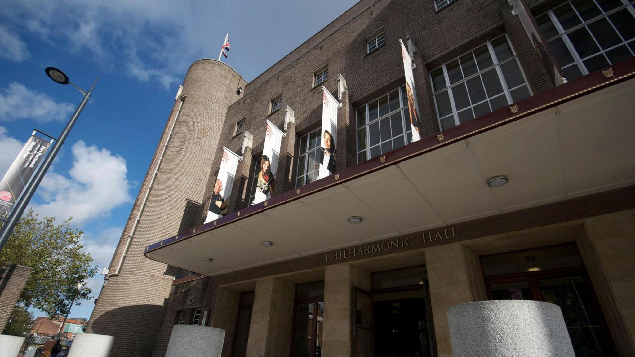 exterior of the Liverpool Philharmonic Hall