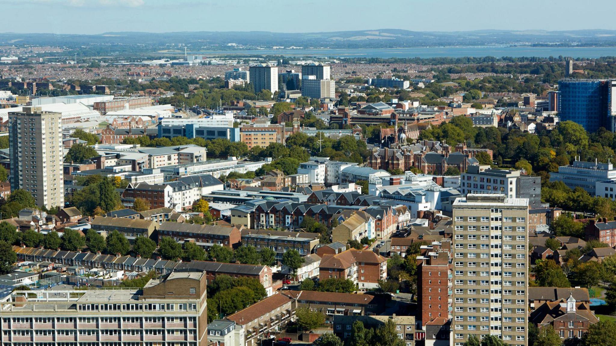 Aerial view of Portsmouth