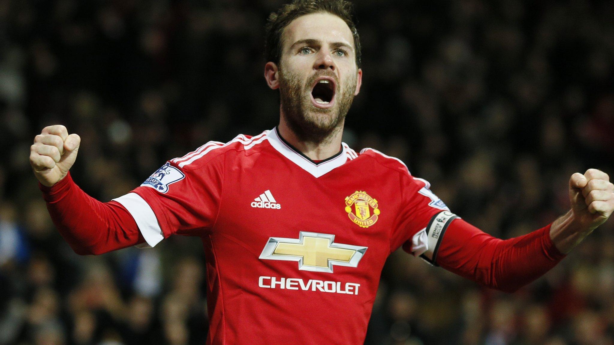 Juan Mata celebrates