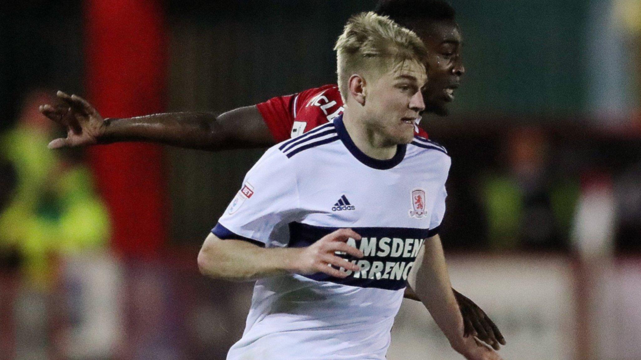 Hayden Coulson in action for Middlesbrough U23s