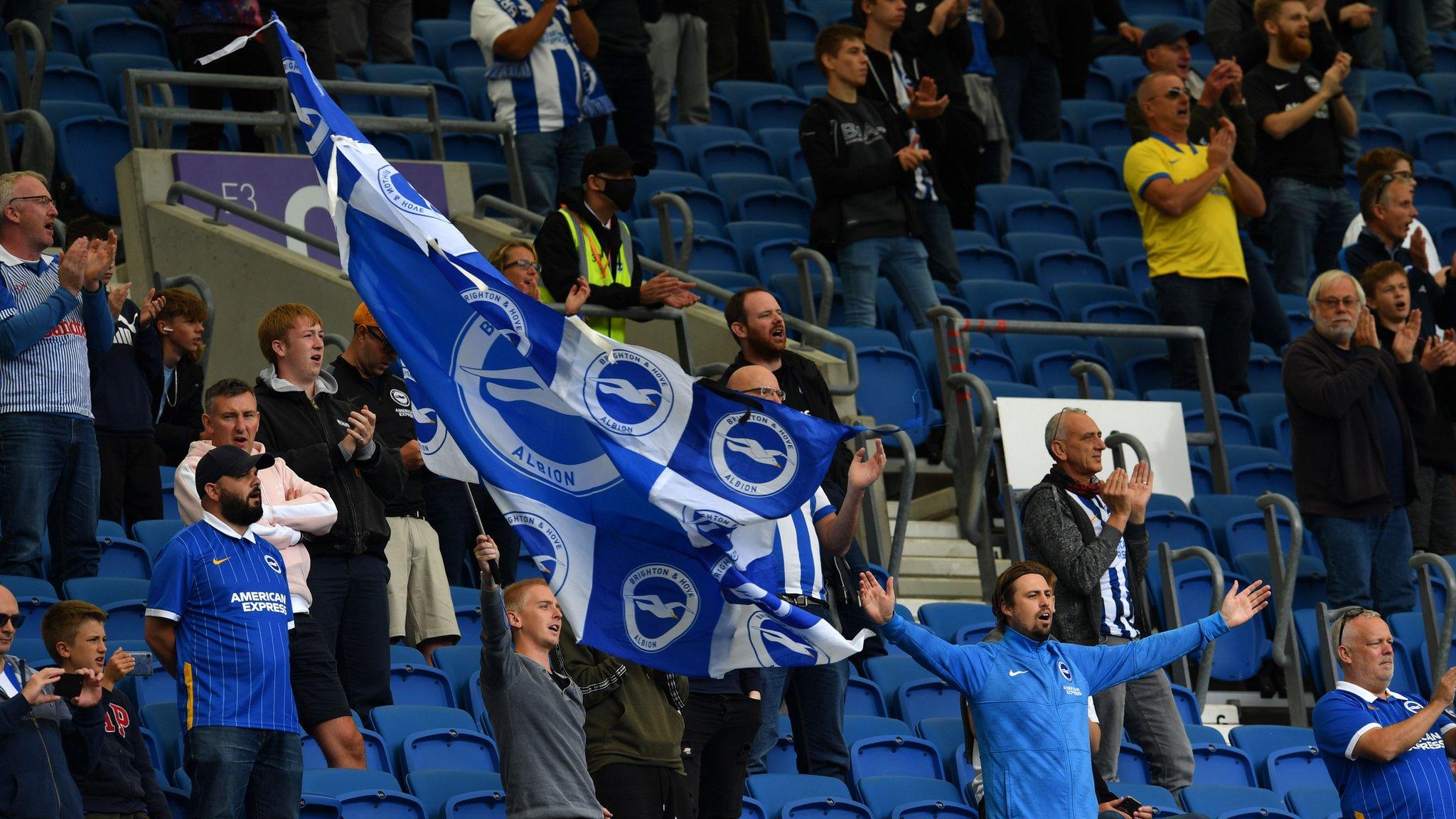 Brighton fans at the Amex Stadium