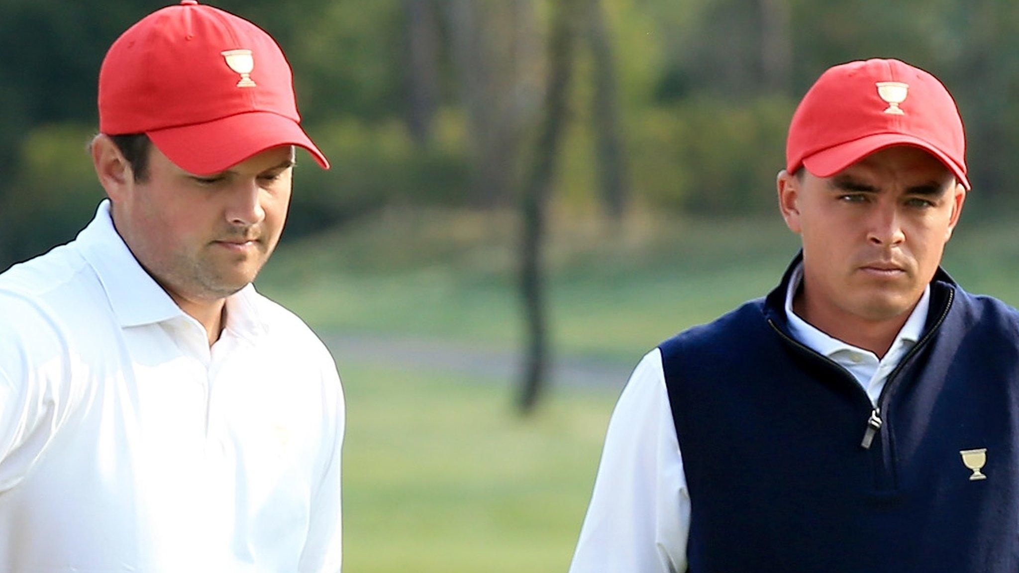 America's Patrick Reed (left) and Rickie Fowler