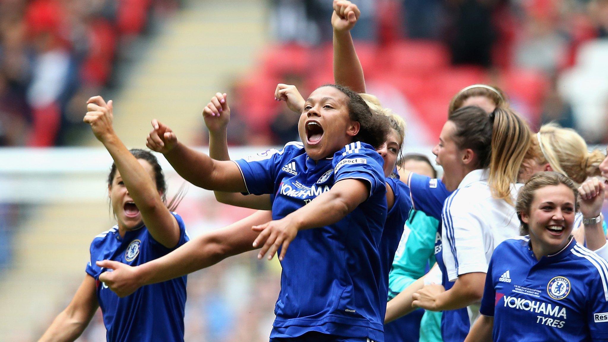 Chelsea Ladies celebrate their Women's FA Cup final win