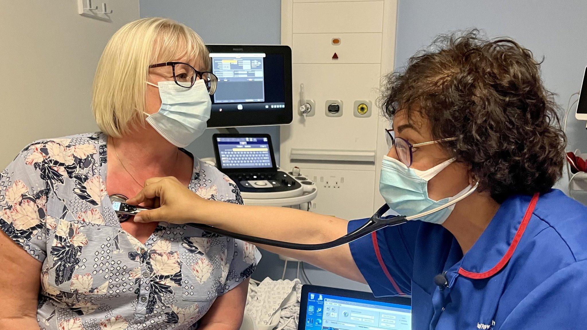 Patient Debbie Bygrave with nurse Fatima Hajee