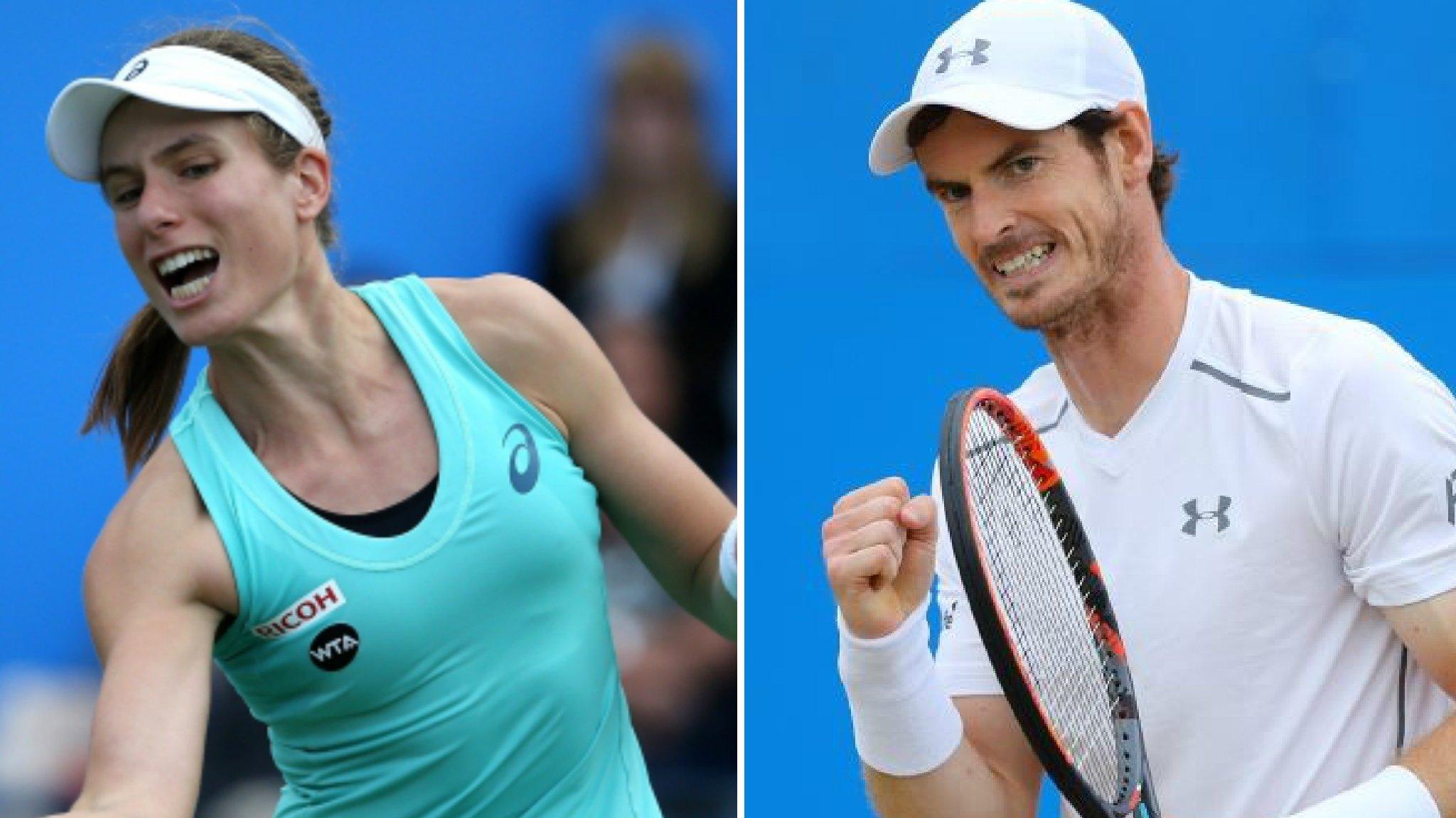 Jo Konta and Andy Murray