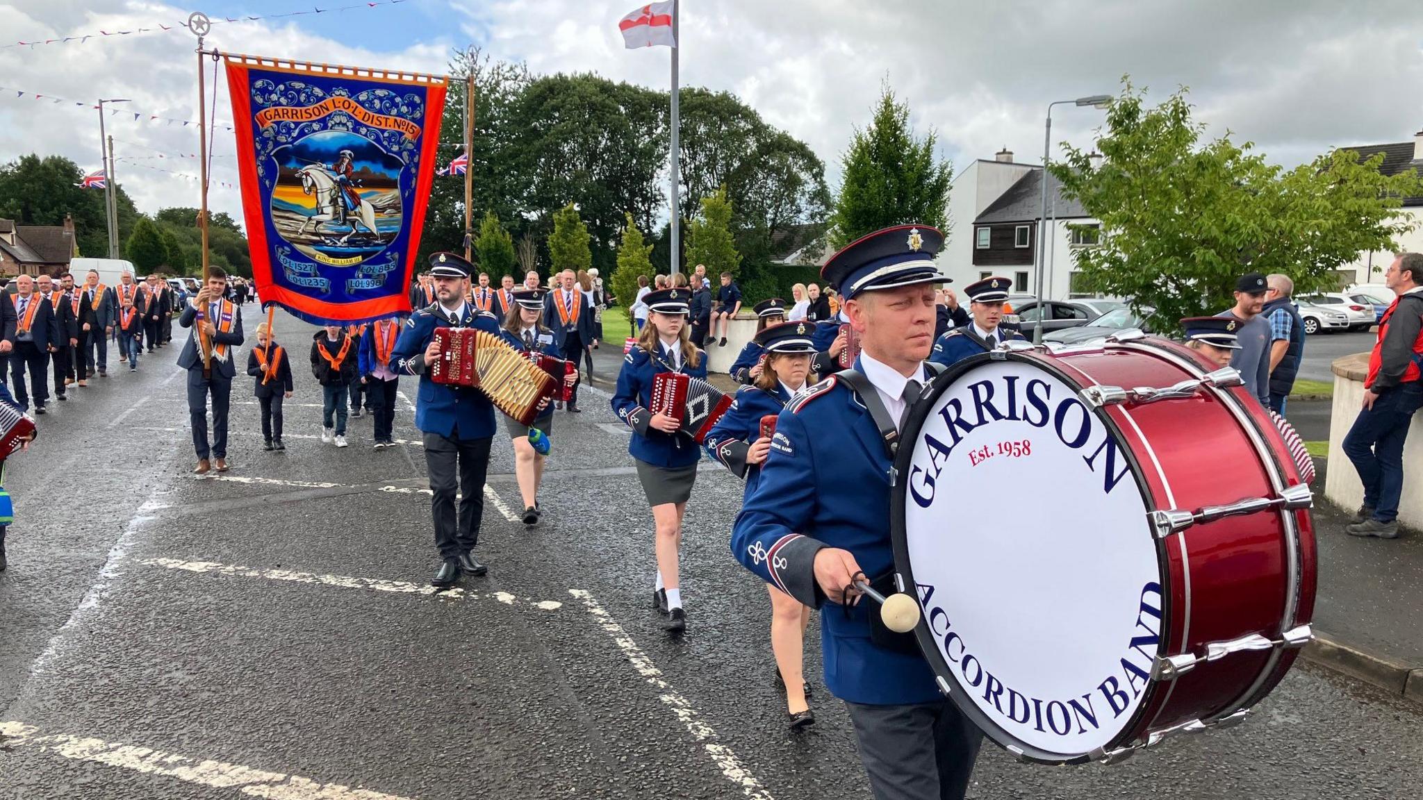 Garrison band playing ballinamallard