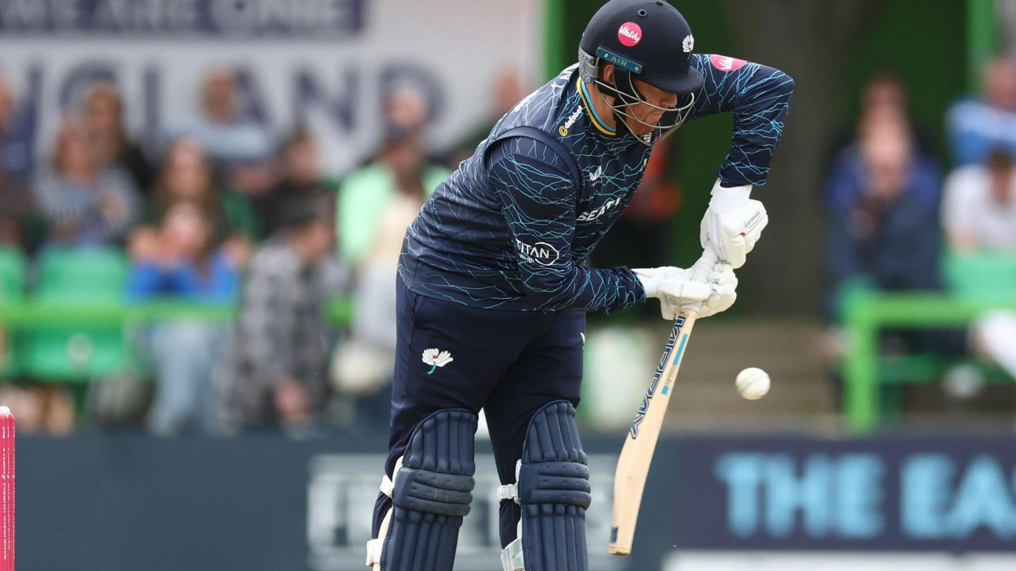 Jonny Bairstow on his way to 39 in the White Rose county's T20 Blast defeat to Leicestershire on Sunday.