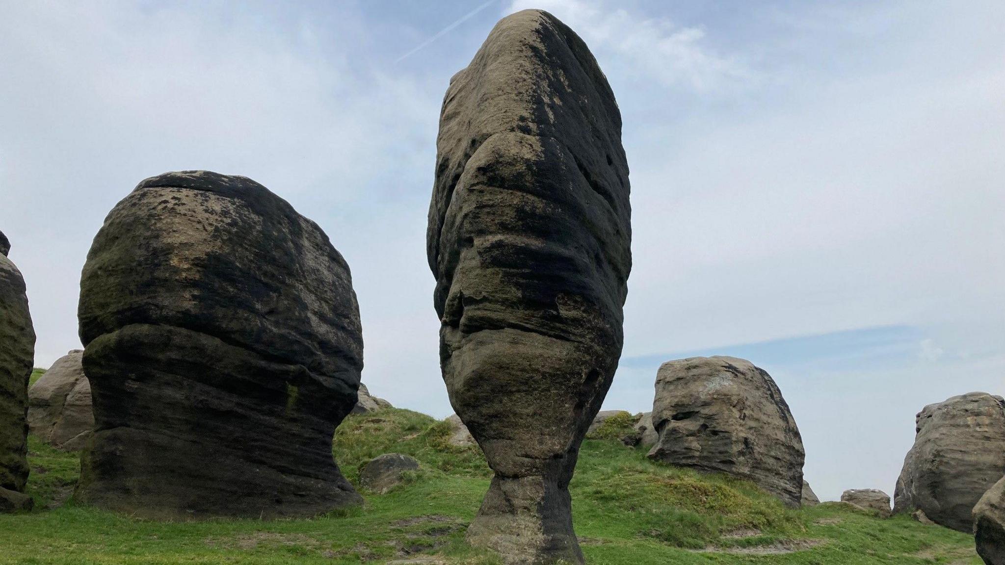 The Bridestone on Bridestones Moor