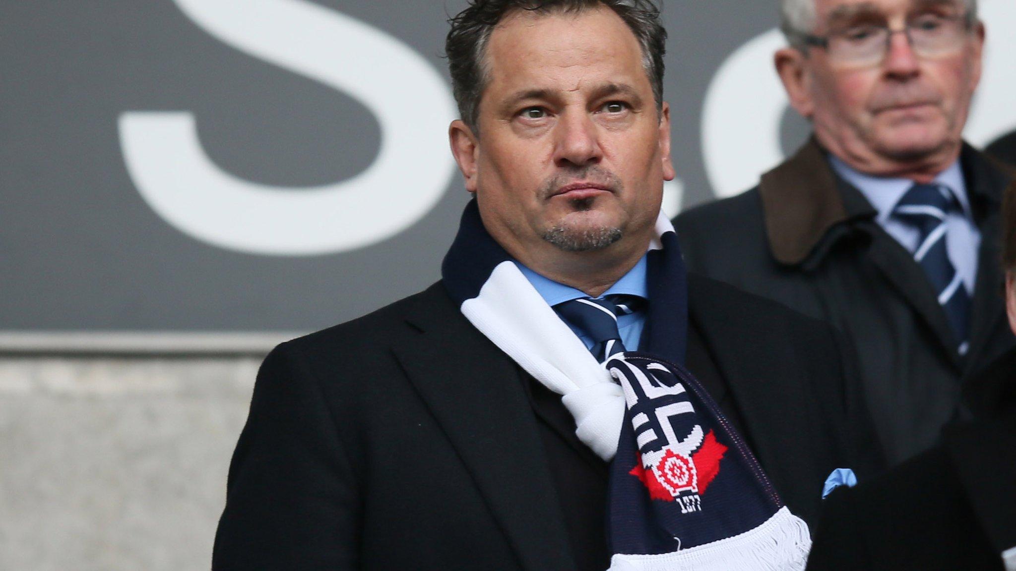 Bolton Wanderers CEO Dean Holdsworth watching their defeat by Preston