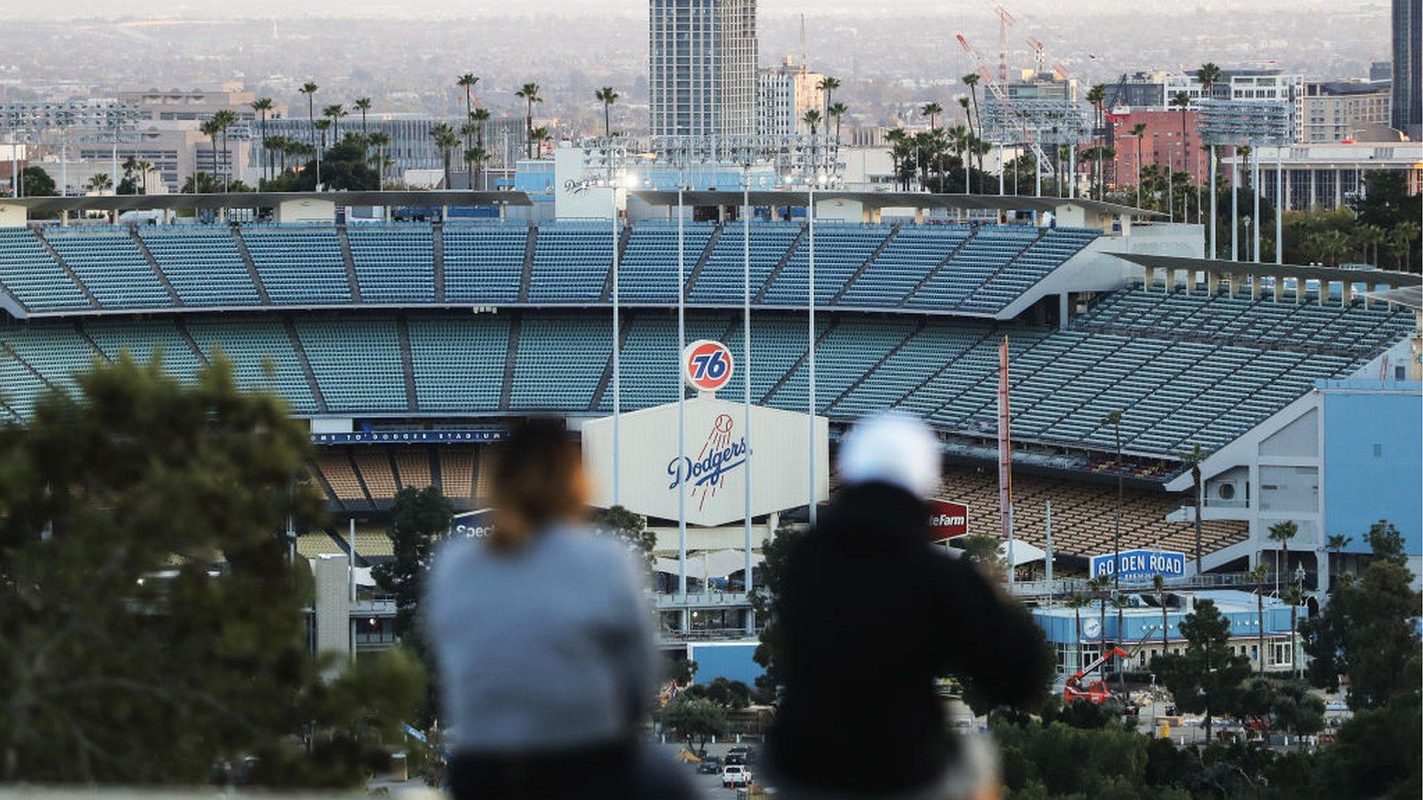 An empty Dodger Stadium