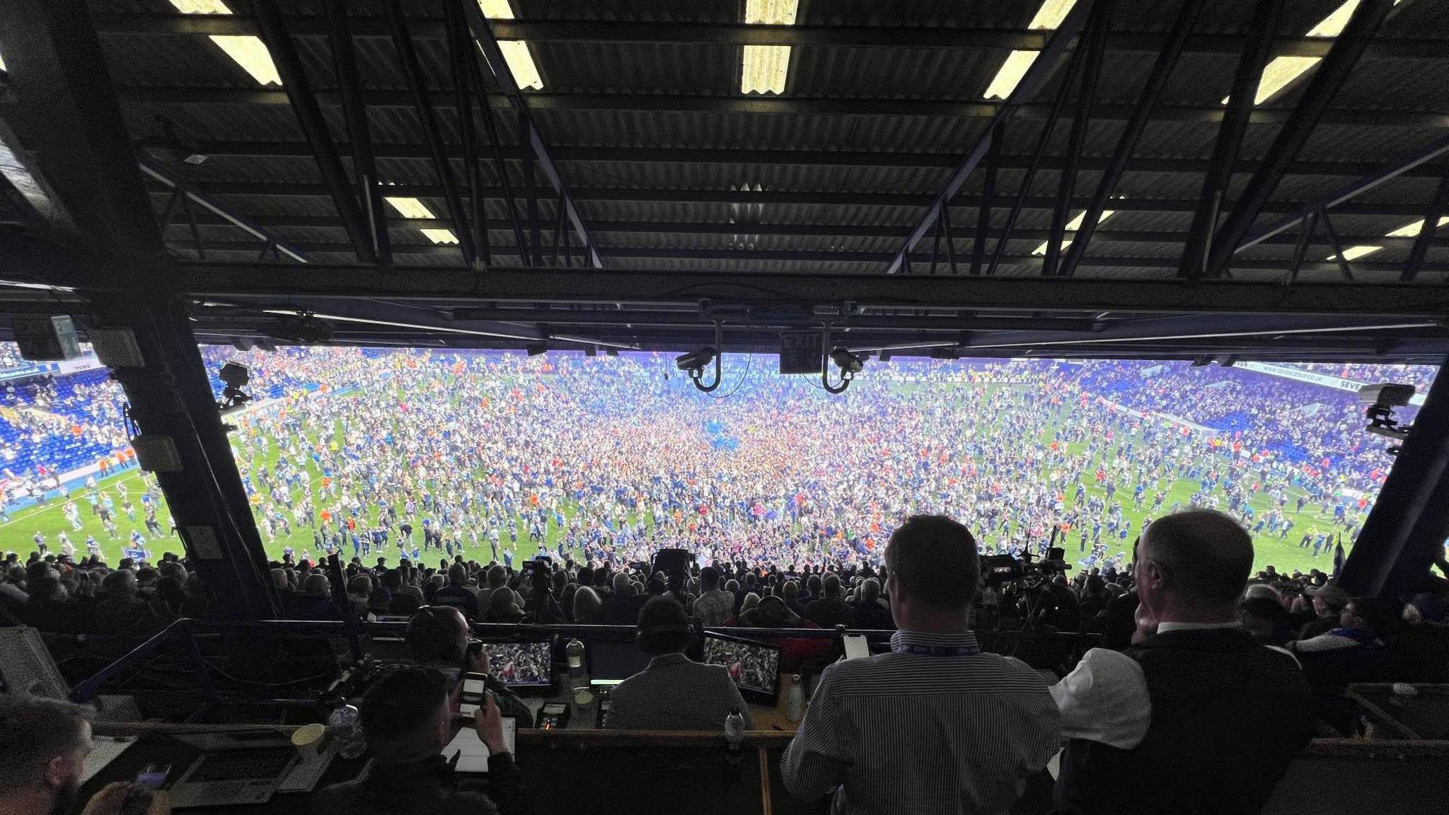 Portman Road following the end of the Ipswich Town and Huddersfield match