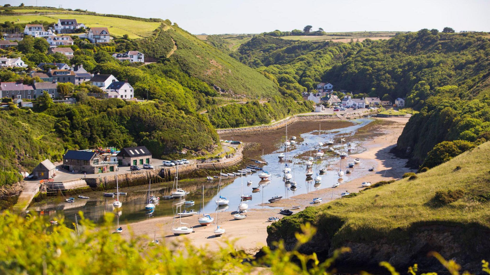 Solva harbour in Pembrokeshire, Wales, UK.