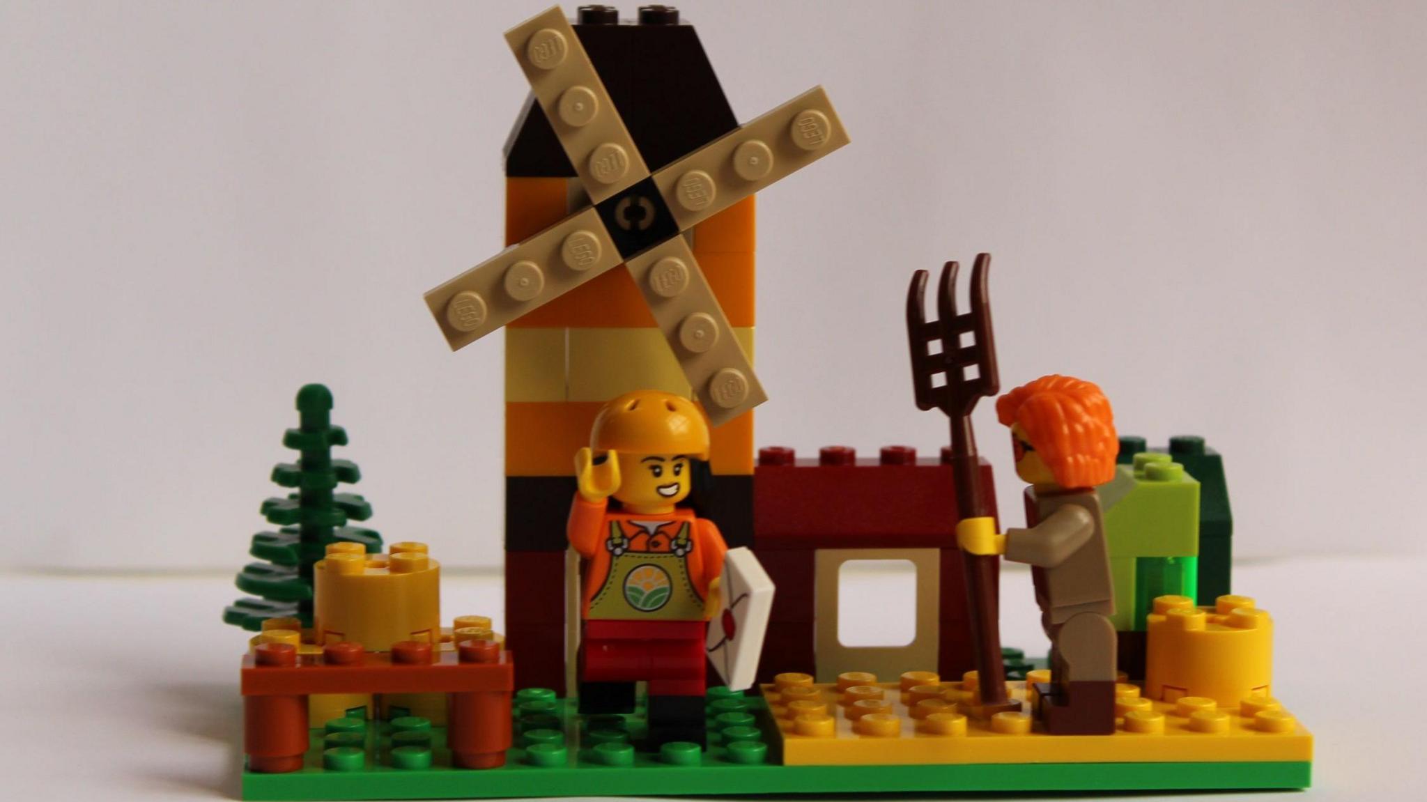 A Lego representation of a windmill