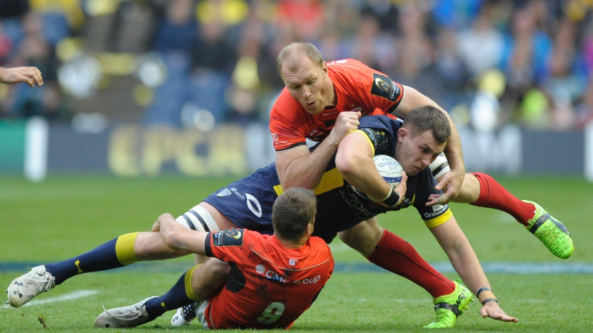 Saracens in action against Clermont Auvergne in the 2017 Champions Cup Final