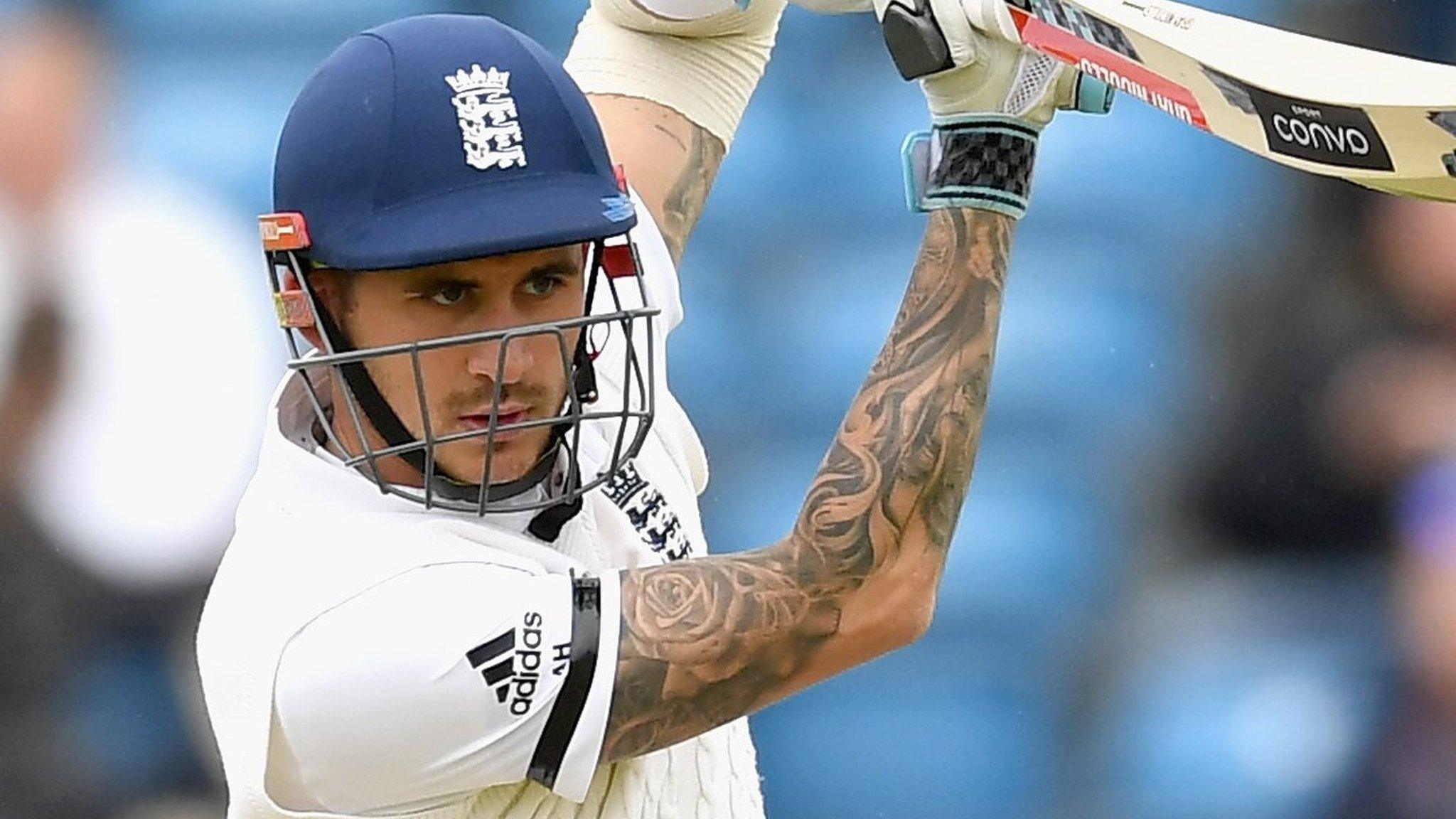 Alex Hales plays a drive