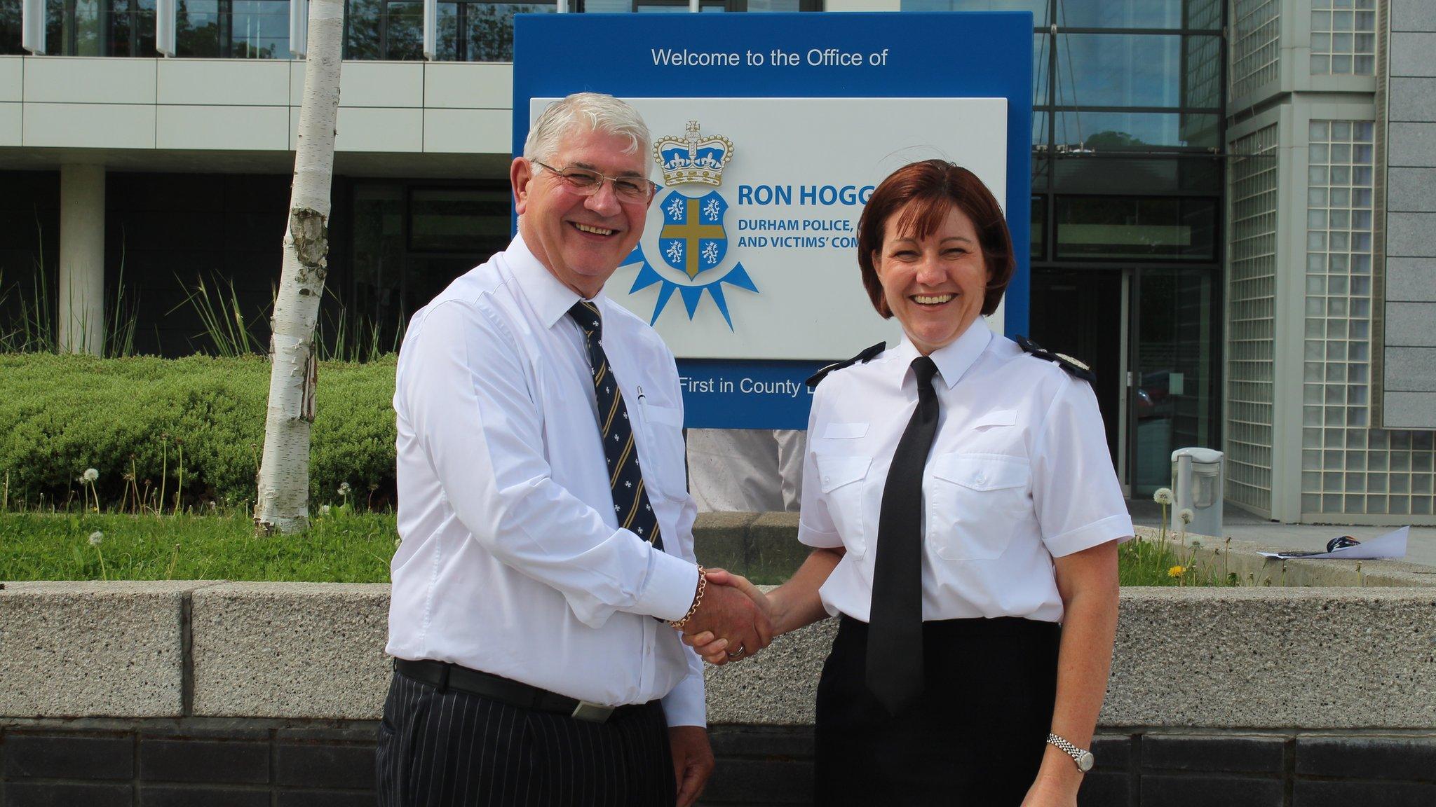 PCC Ron Hogg and Deputy Chief Constable Jo Farrell