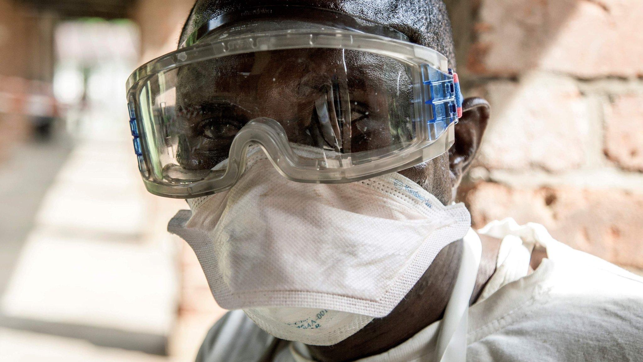 Health worker at Biokoro hospiytal in DR Congo