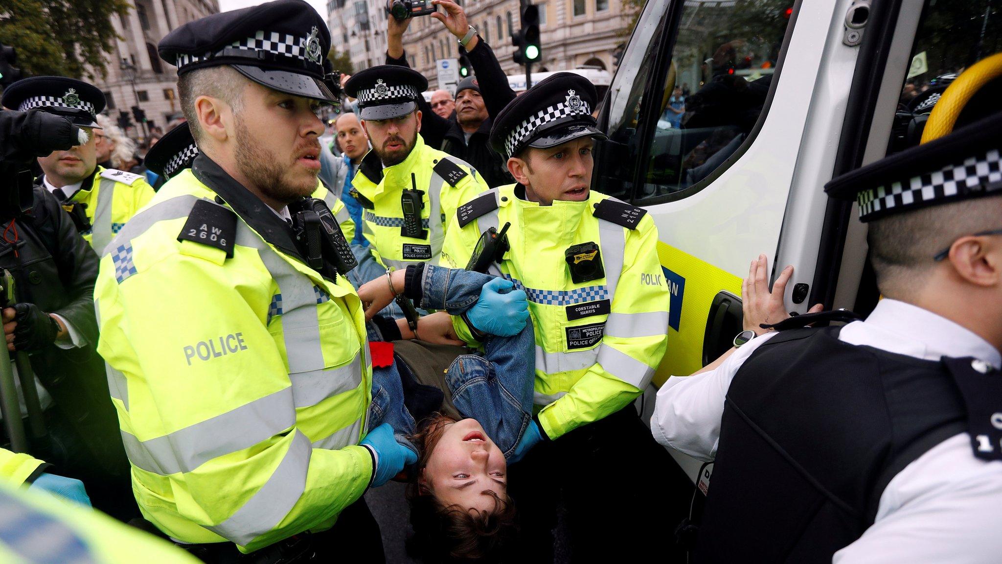 Extinction Rebellion protester