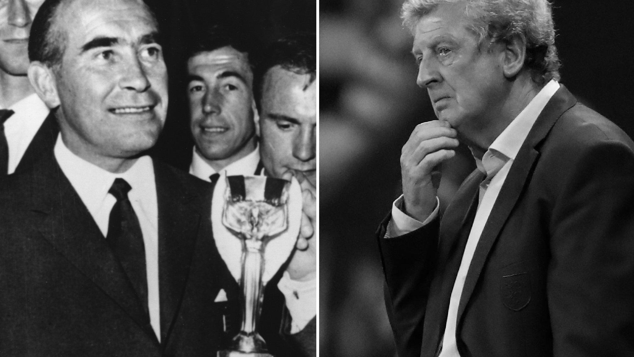 Sir Alf Ramsey and Roy Hodgson