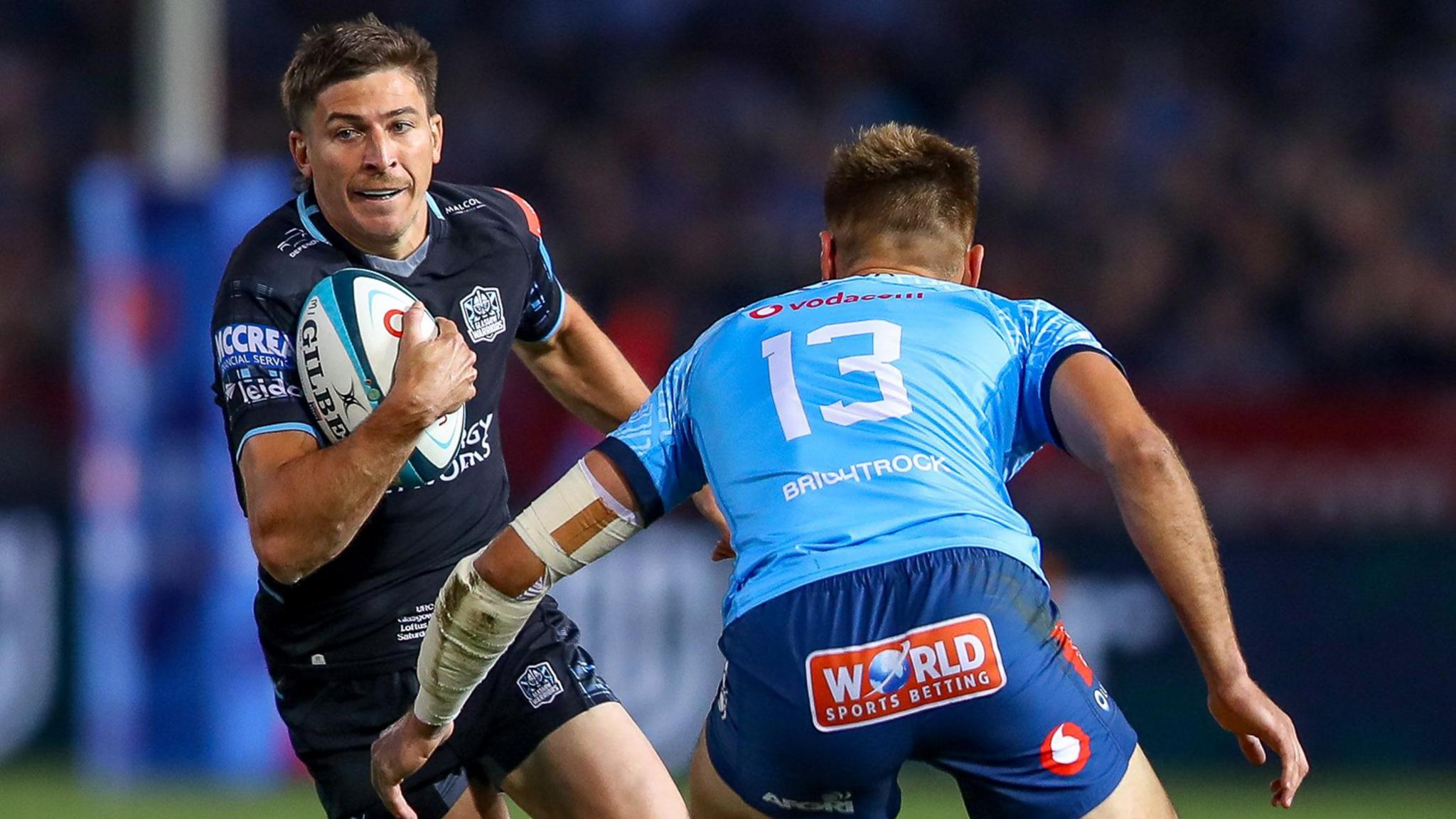 Sebastian Cancelliere playing for Glasgow Warriors against Bulls