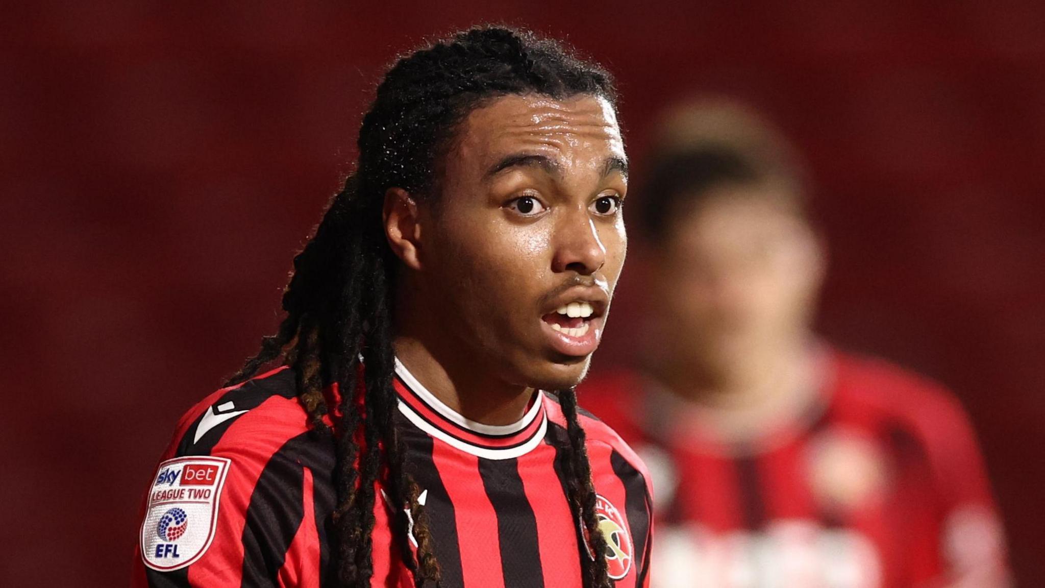 Rico Richards in action for Walsall in the 2025-26 season