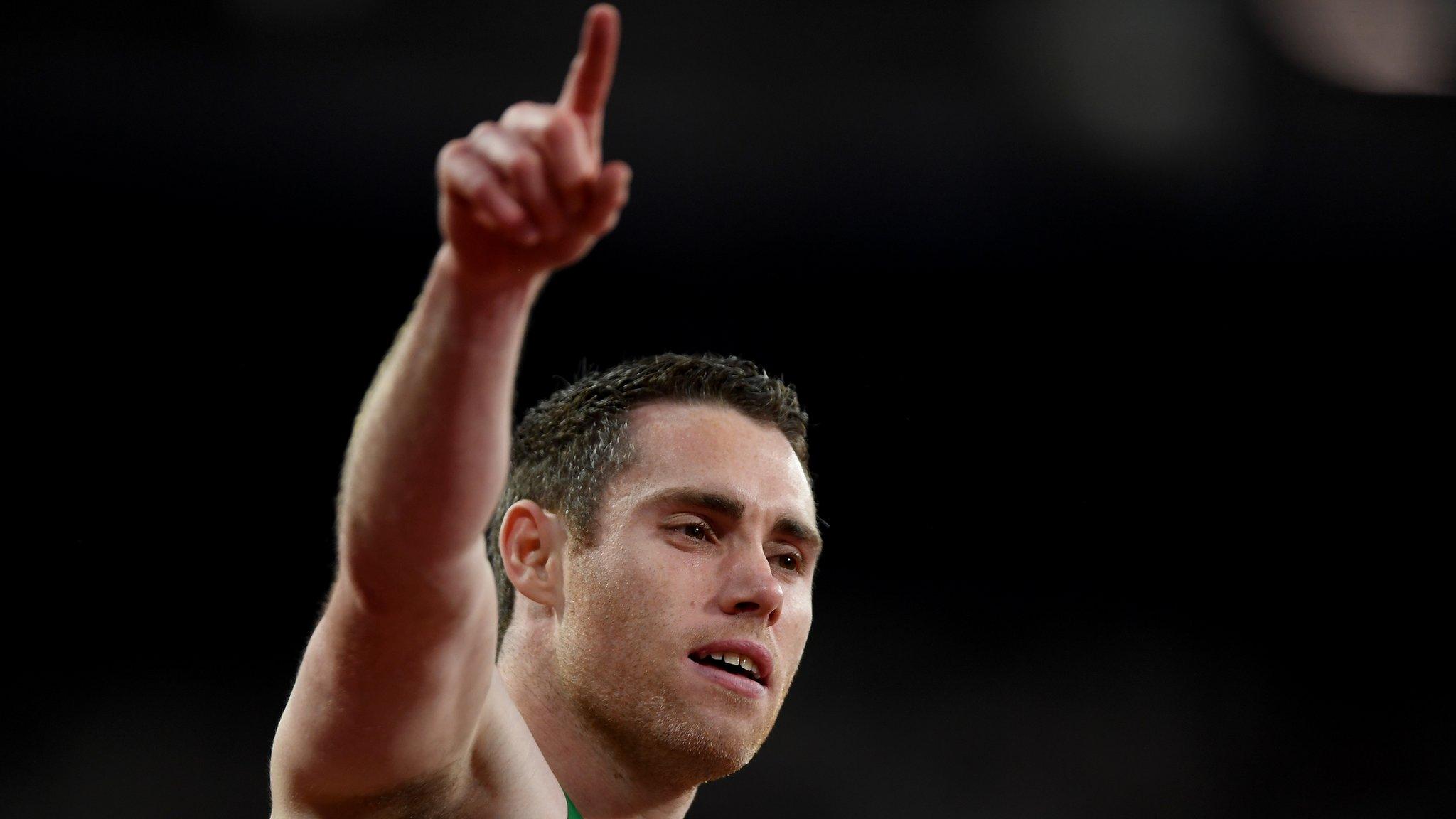 Jason Smyth celebrates after clinching another World Para-athletics title on Sunday