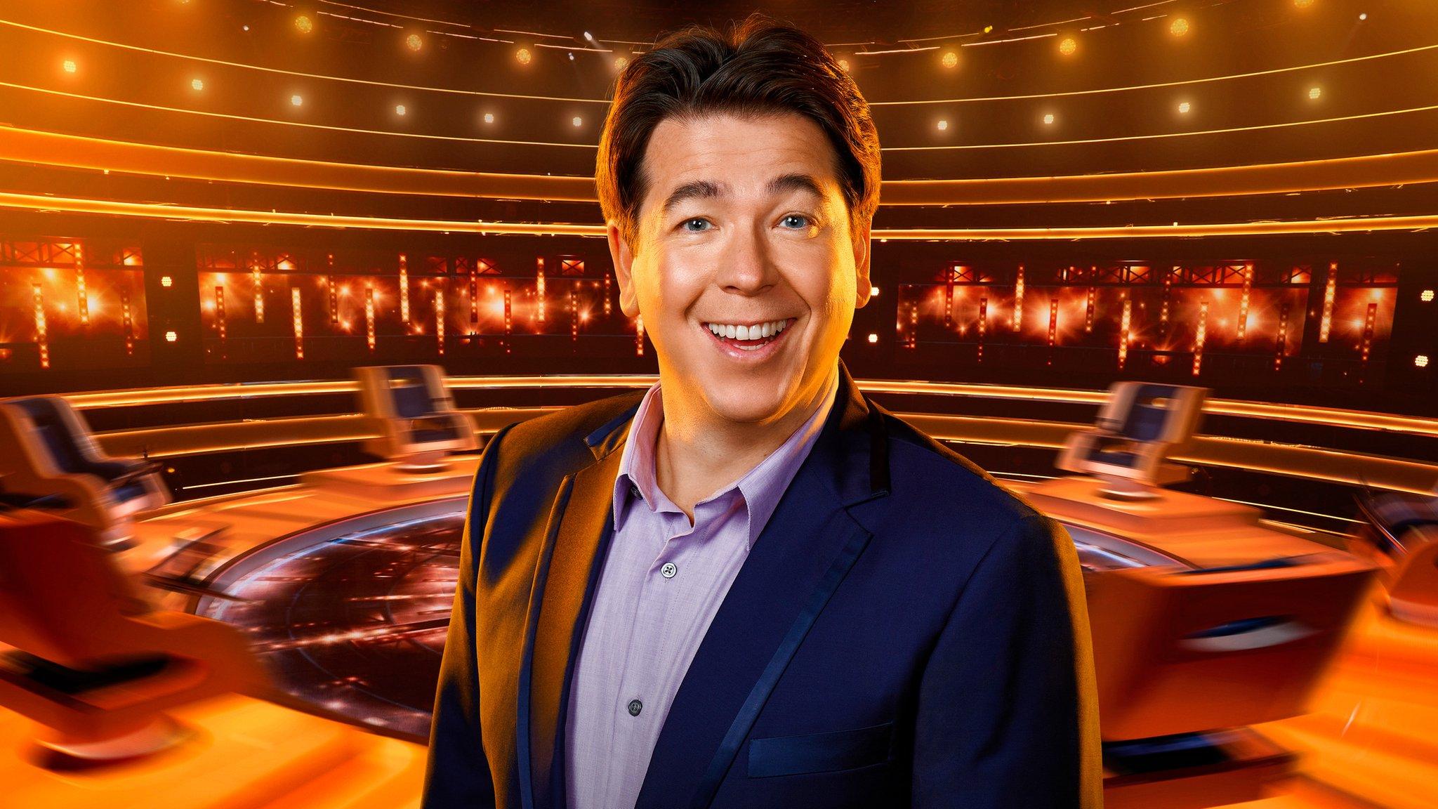 Michael McIntyre on the set of The Wheel