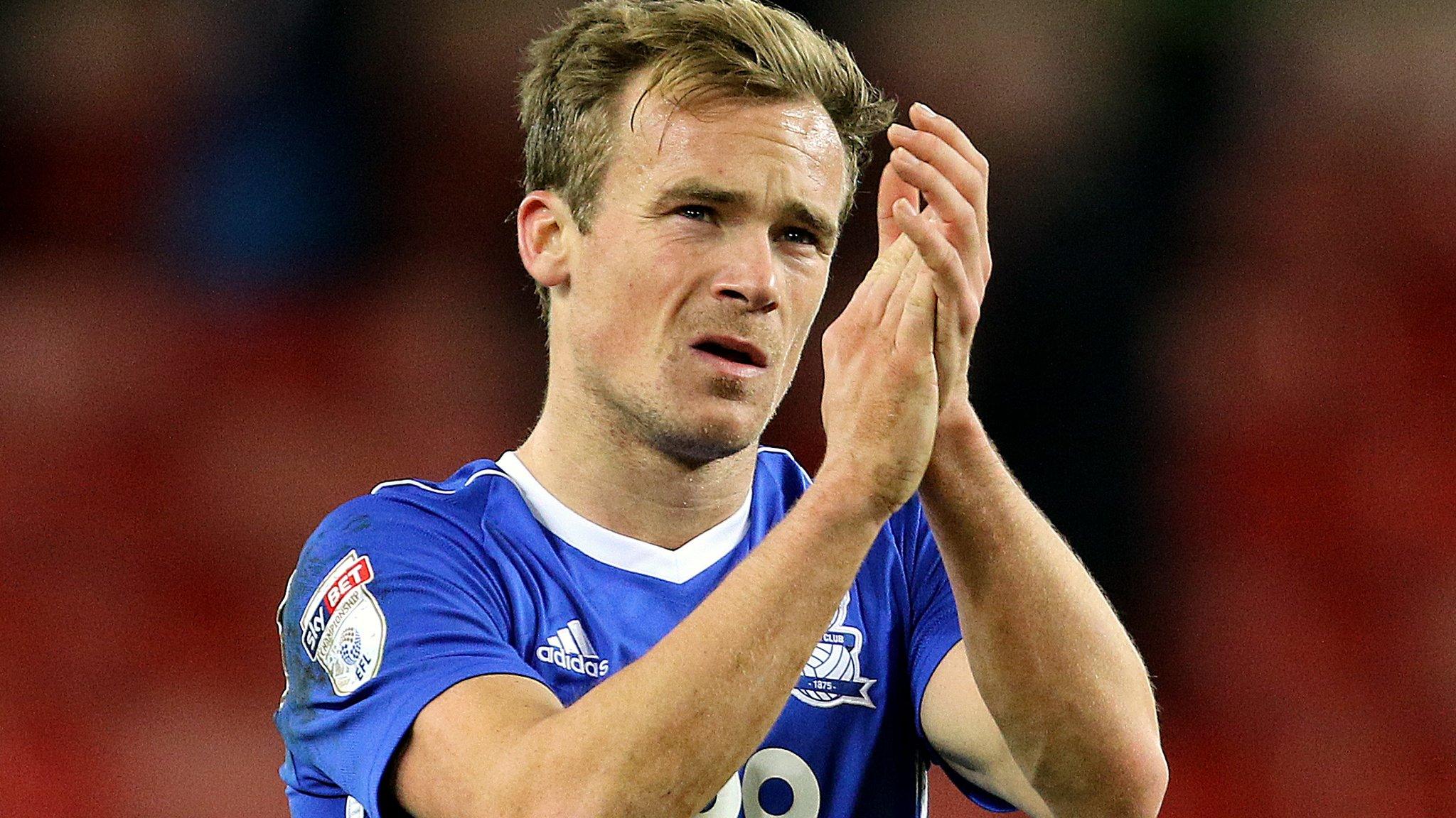 Maikel Kieftenbeld claps Birmingham City's supporters