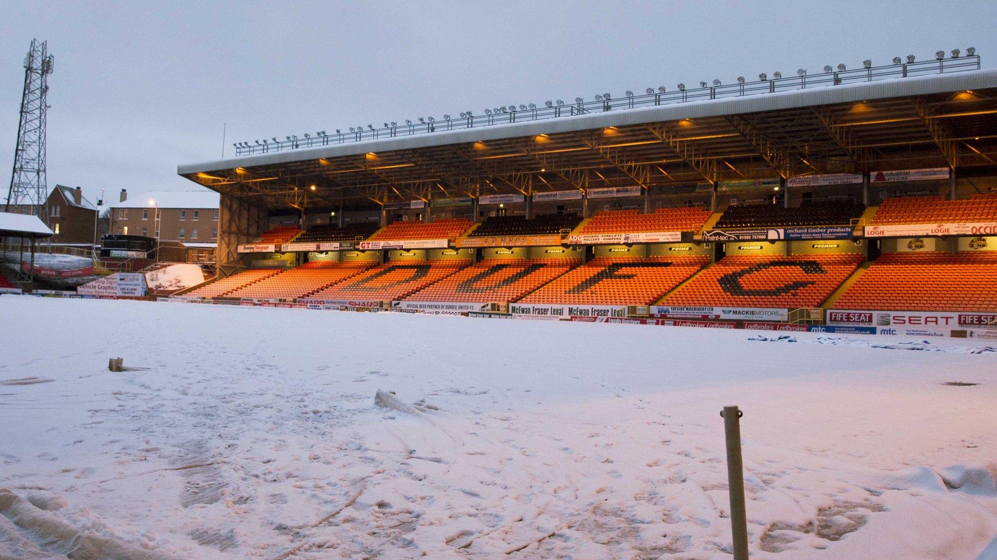 Tannadice under snow during the week