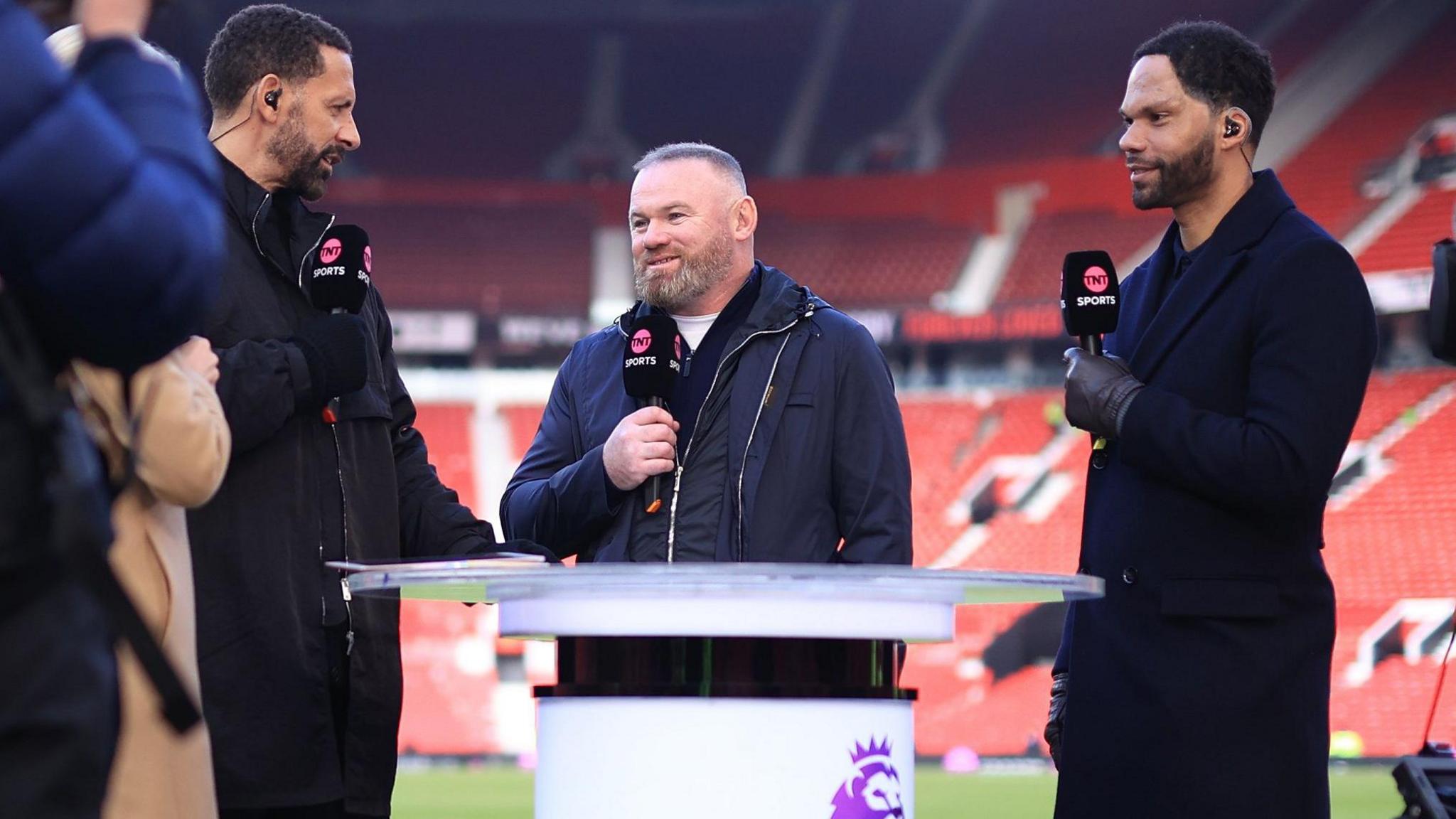 Wayne Rooney working as a pundit