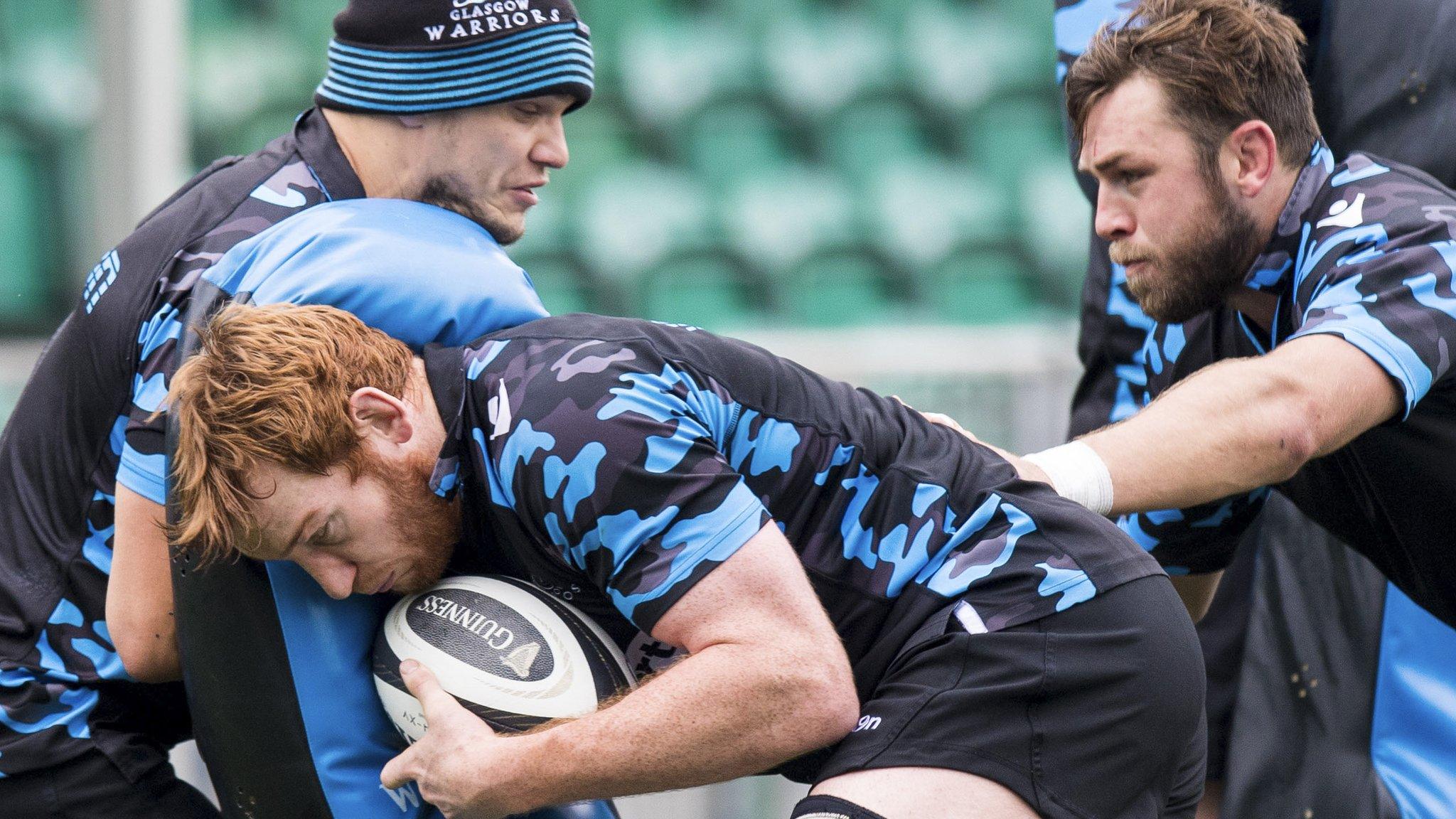 Glasgow Warriors in training