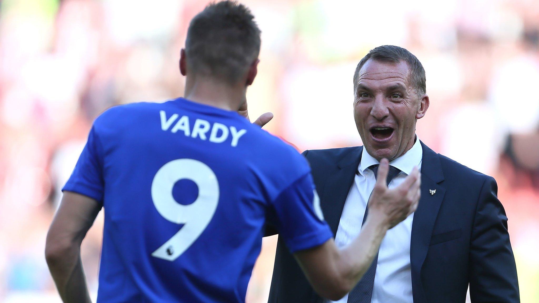 Jamie Vardy and Brendan Rodgers