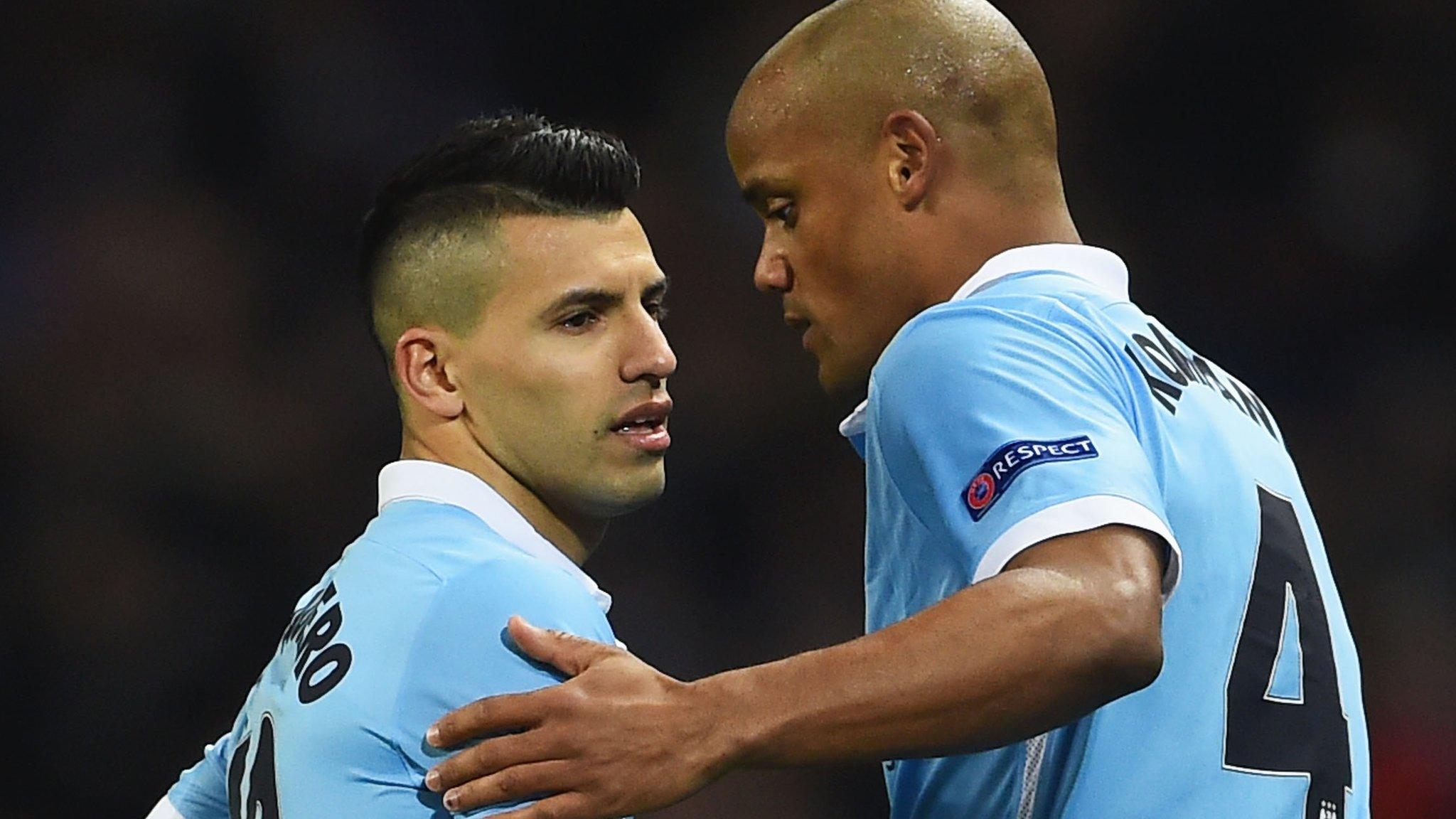 Sergio Aguero and Vincent Kompany