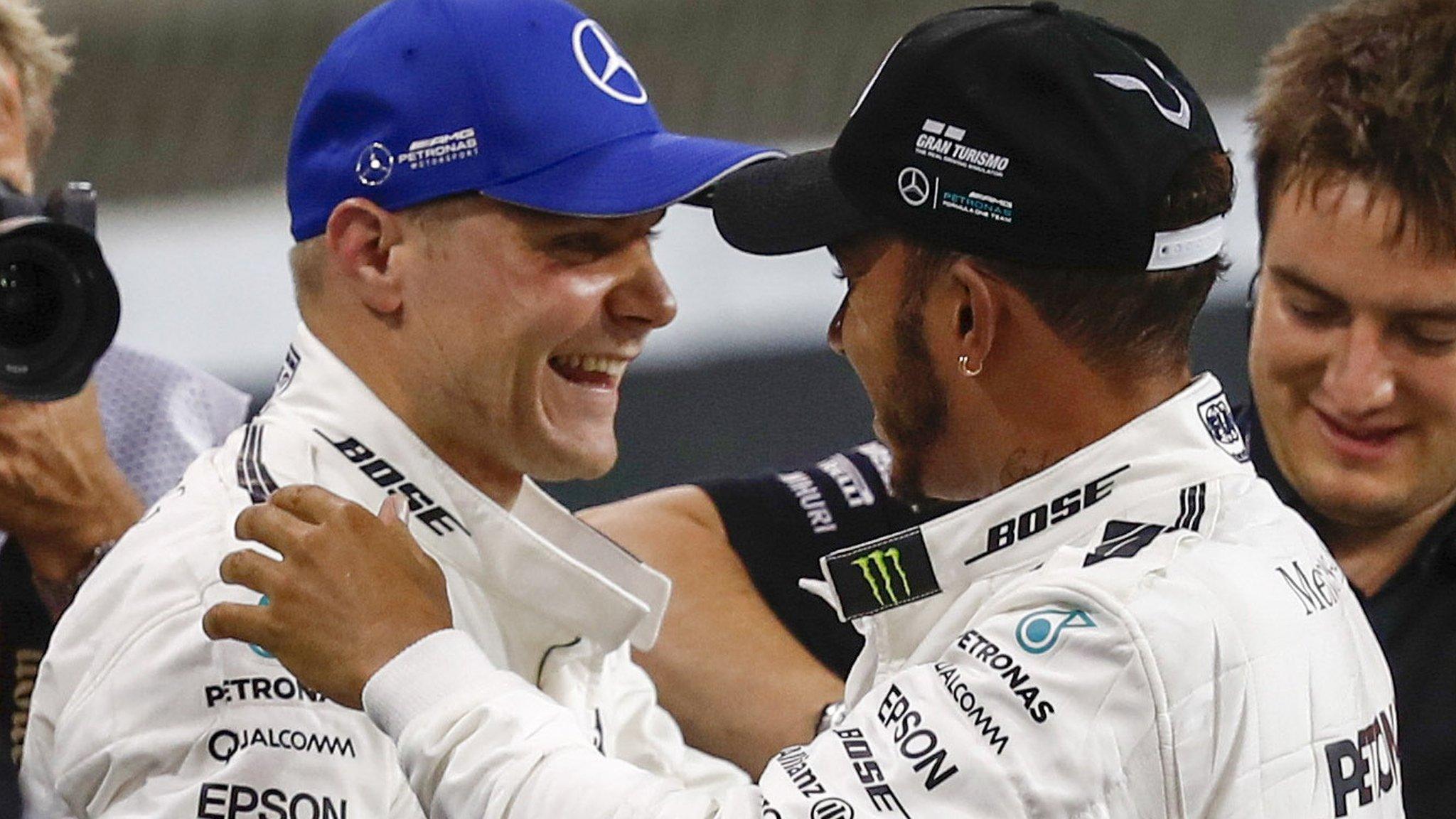 Mercedes drivers Lewis Hamilton and Valteri Bottas