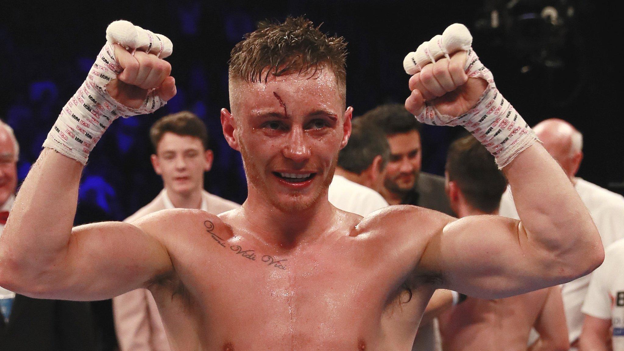 Ryan Burnett celebrates his world title success