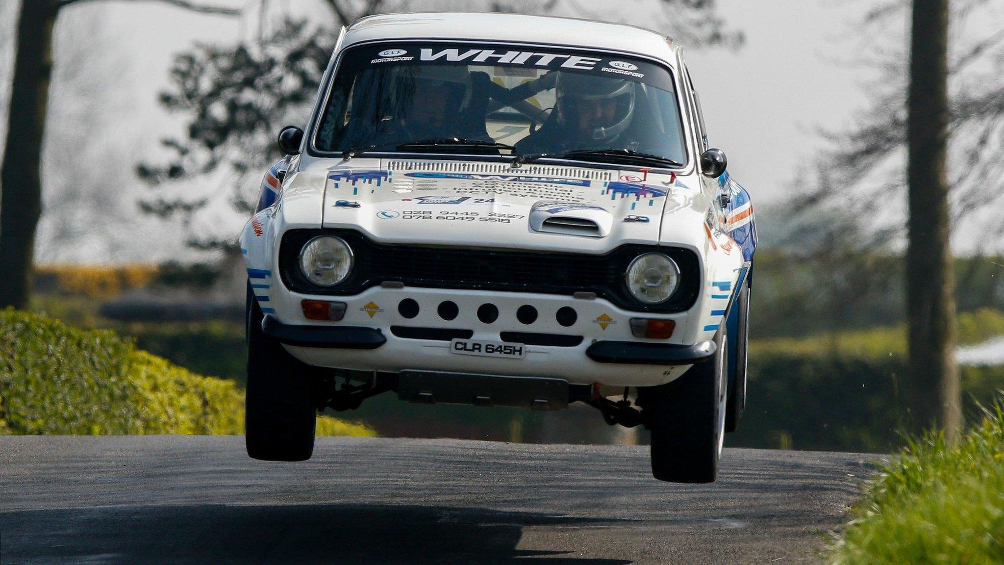 19th April 2019, Antrim, Northern Ireland; Irish Tarmac Rally Championship 3rd Round, day 1; Keith White and Paul Hughes (Ford Escort mk1) finish the day in a superb 12th place overall (Photo by Graham Service/Action Plus via Getty Images)