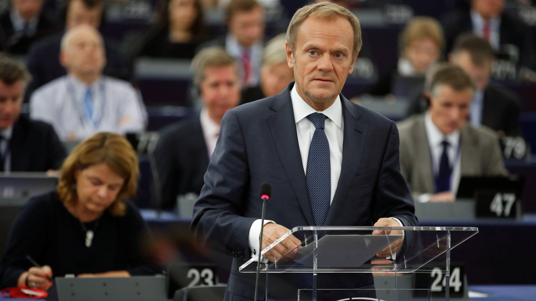 Donald Tusk at the European Parliament