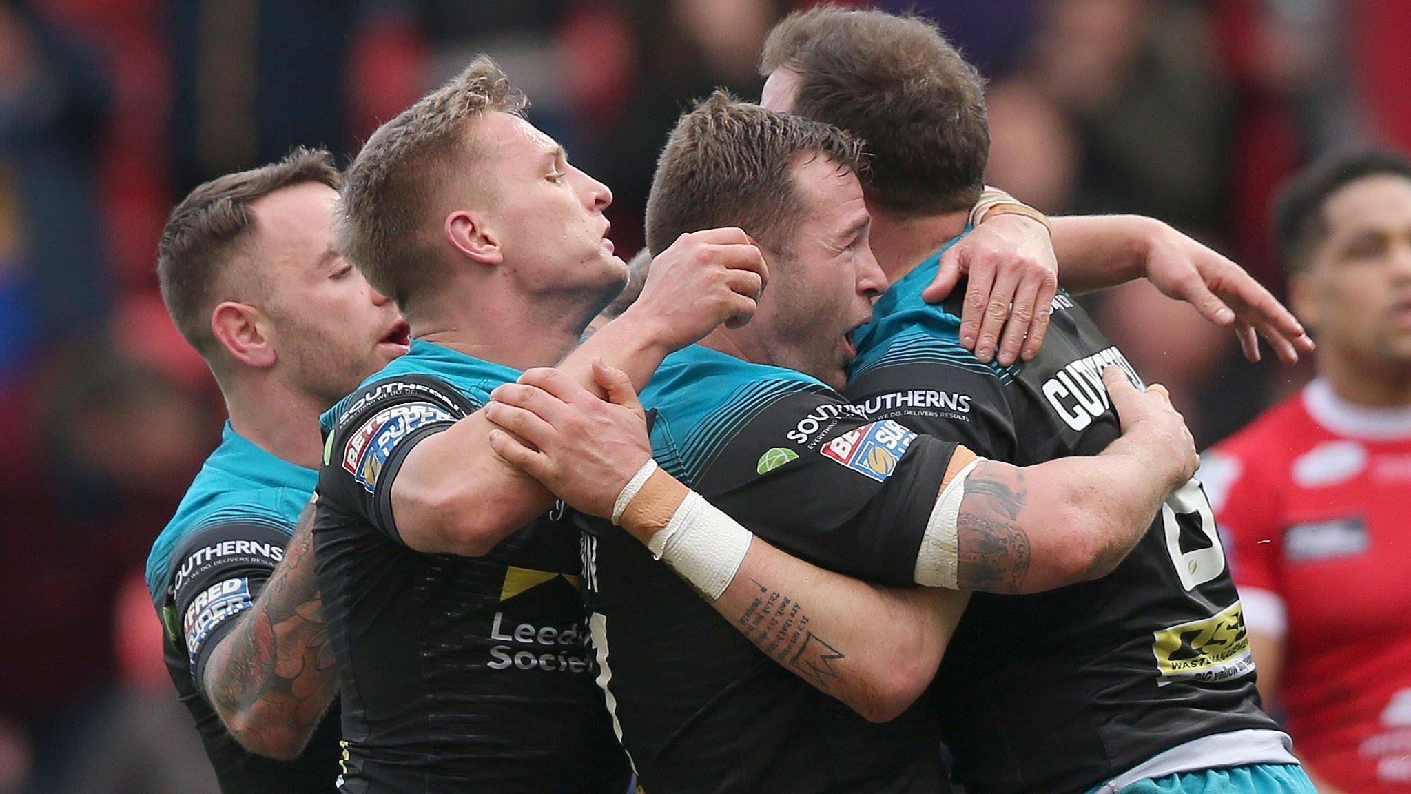 Leeds players celebrate