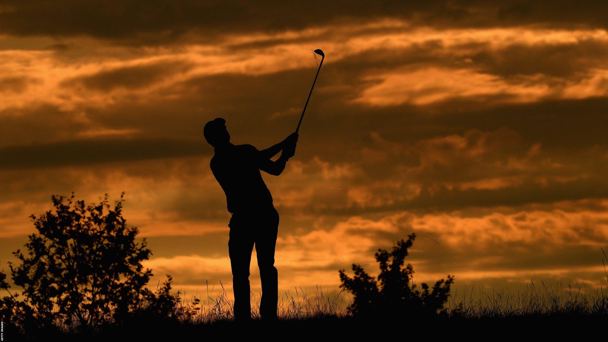 Dean Burmester of South Africa plays his 4th shot on the par five 10th hole during the second round of the D+D REAL Czech Masters at Albatross Golf Resort on August 24, 2018 in Prague, Czech Republic. (Photo by Ross Kinnaird/Getty Images)