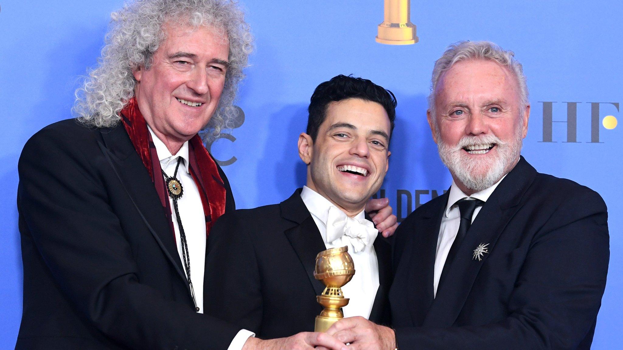 Brian May, Rami Malek and Roger Taylor