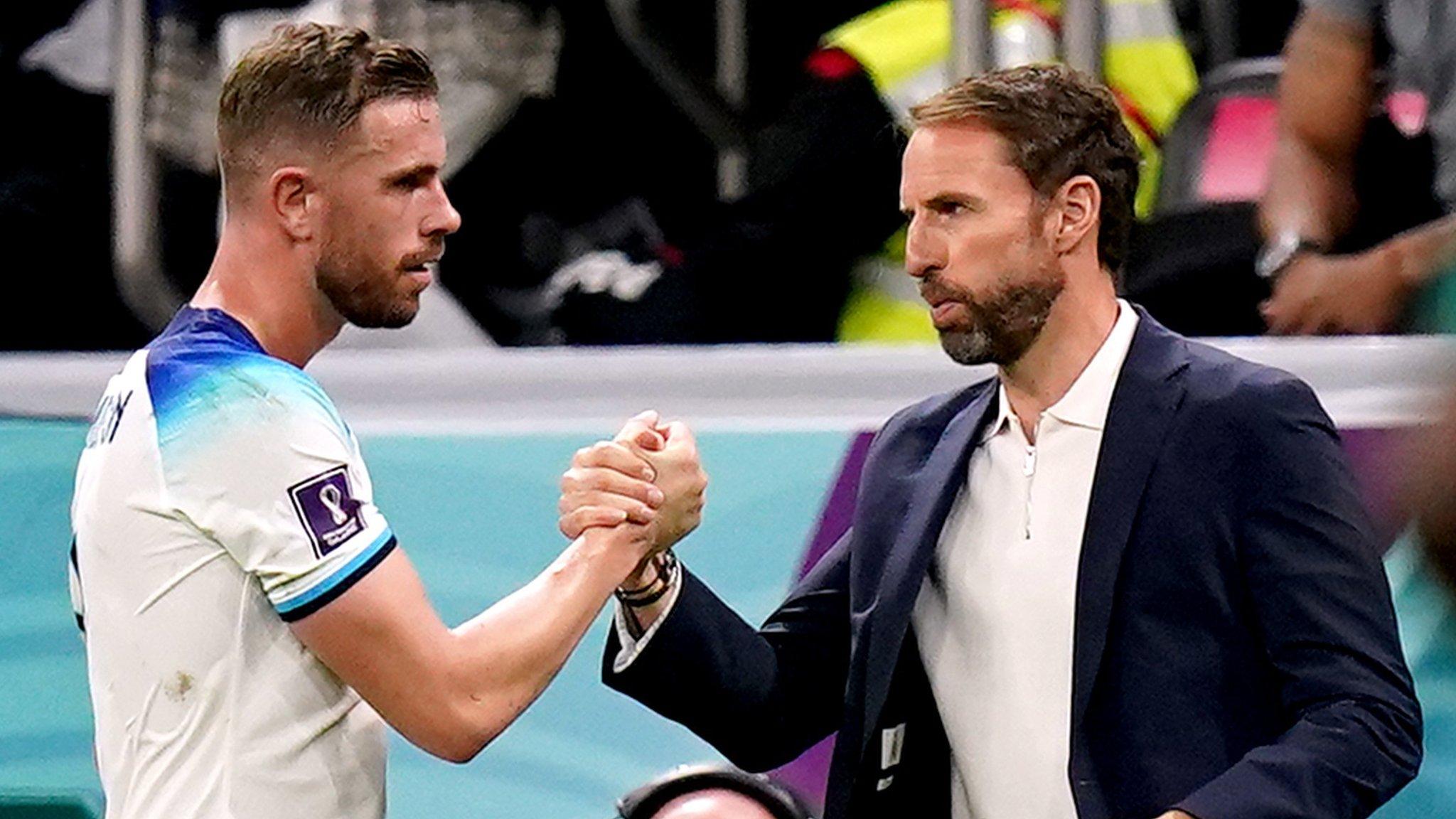 Jordan Henderson and Gareth Southgate