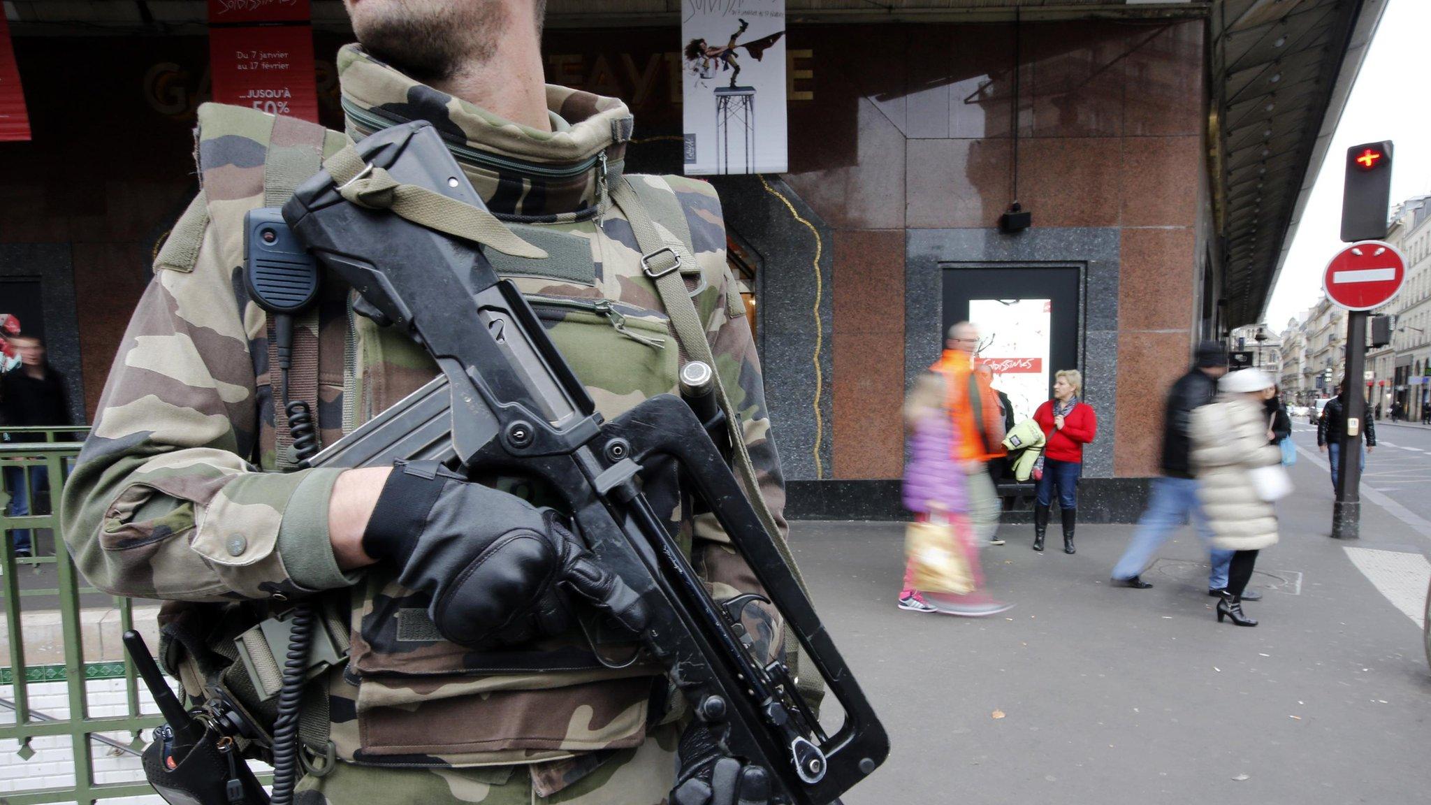 French soldier in Paris