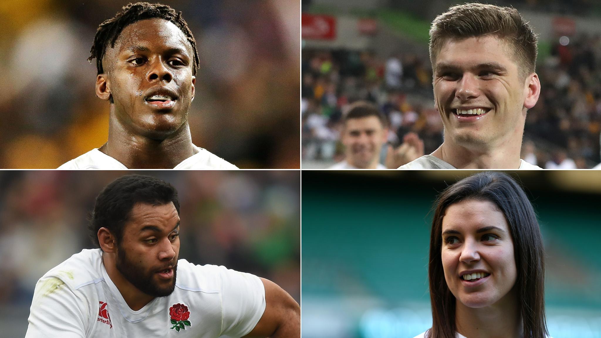 Maro Itoje, Owen Farrell, Billy Vunipola and Sarah Hunter