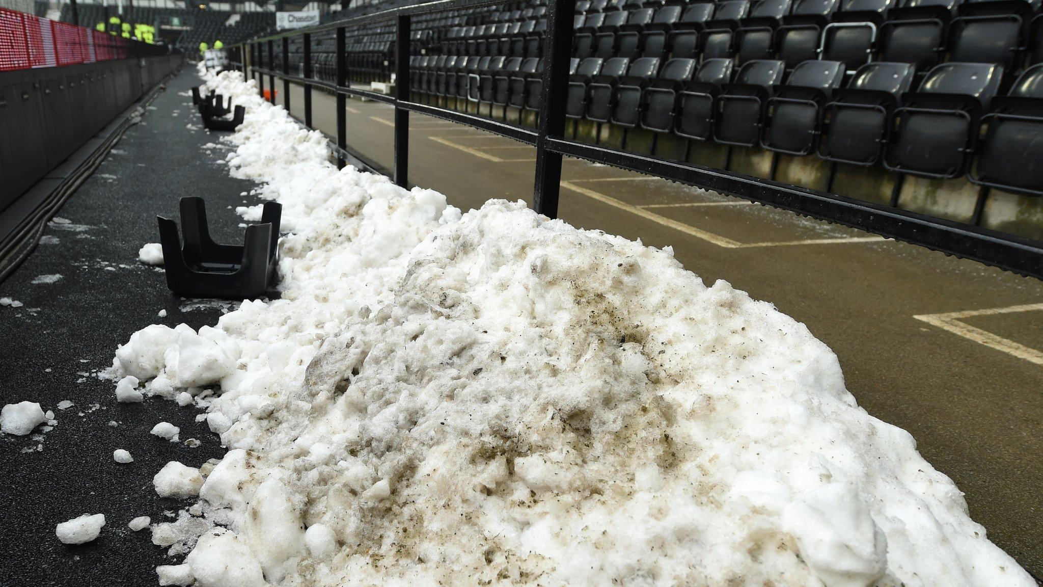 Snow at Pride Park